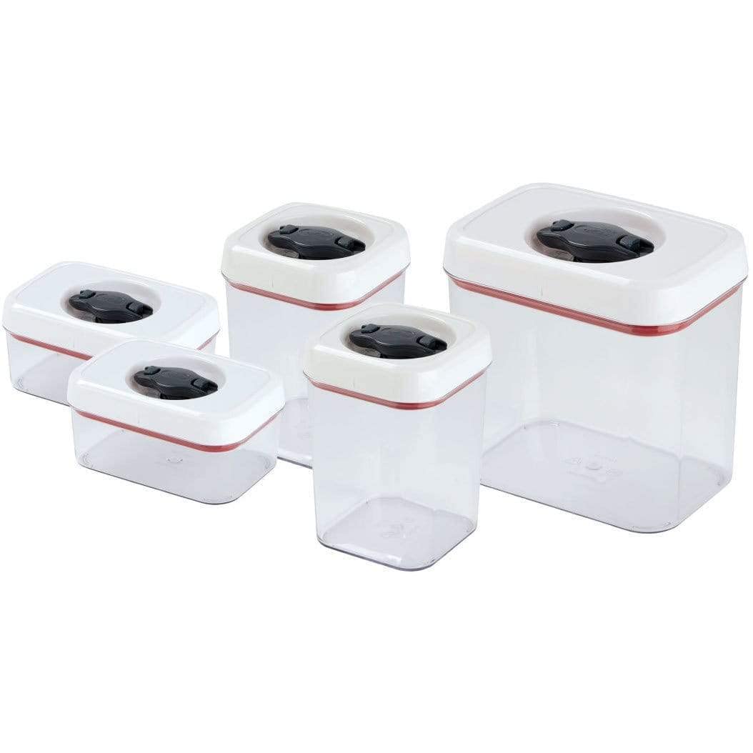 Zyliss E981061 Twist & Seal Airtight Food Storage Container Set - BPA-Free Plastic Kitchen Organizer for Dry Food, Snacks, Cereal, Flour & Spices | Perfect for Pantry, Fridge & Meal Prep