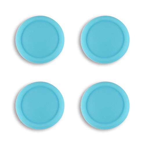 eXtremeRate PlayVital Switch Joystick Caps - Silicone Thumbstick Grip Covers for Nintendo Switch OLED, Switch & Switch Lite (Bondi Blue) | Enhanced Gaming Comfort & Precision for Long Play Sessions