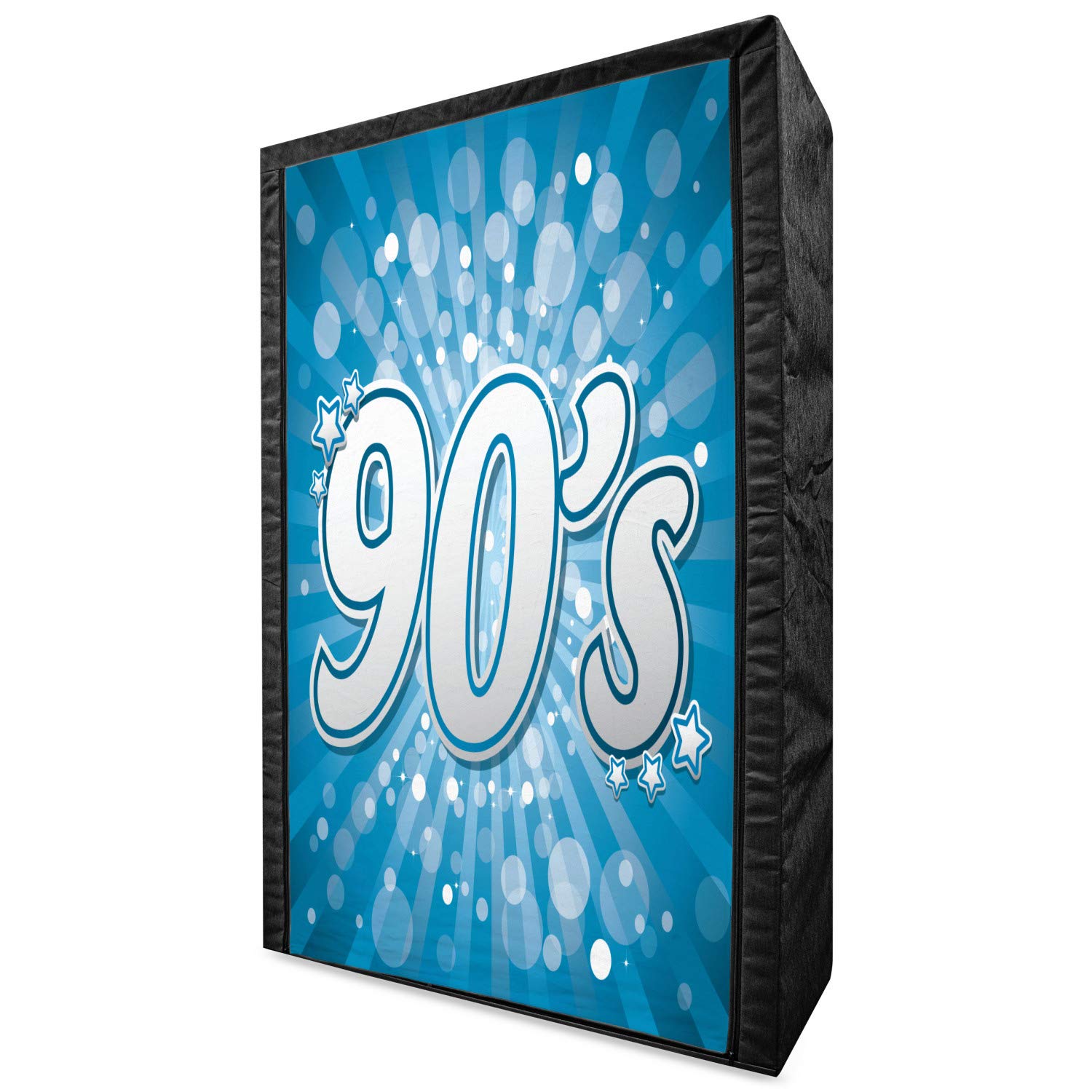 Ambesonne 90s Themed Portable Fabric Wardrobe Closet - 42.5