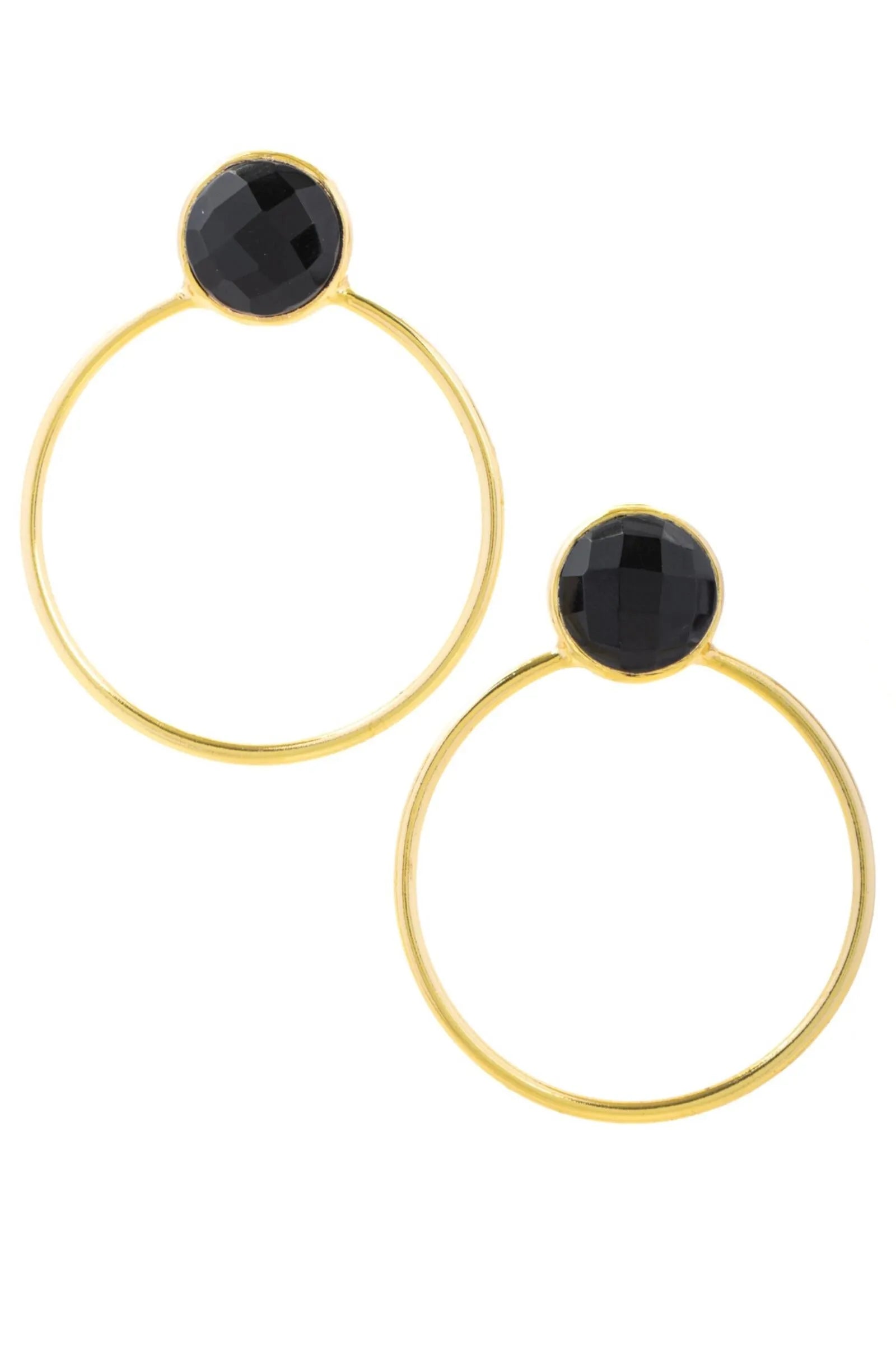 Gemstone Stud Hoop Earrings for Women - Dainty Gold/Silver Hoops with Natural Stones - Perfect for Everyday Wear, Gift Giving & Special Occasions