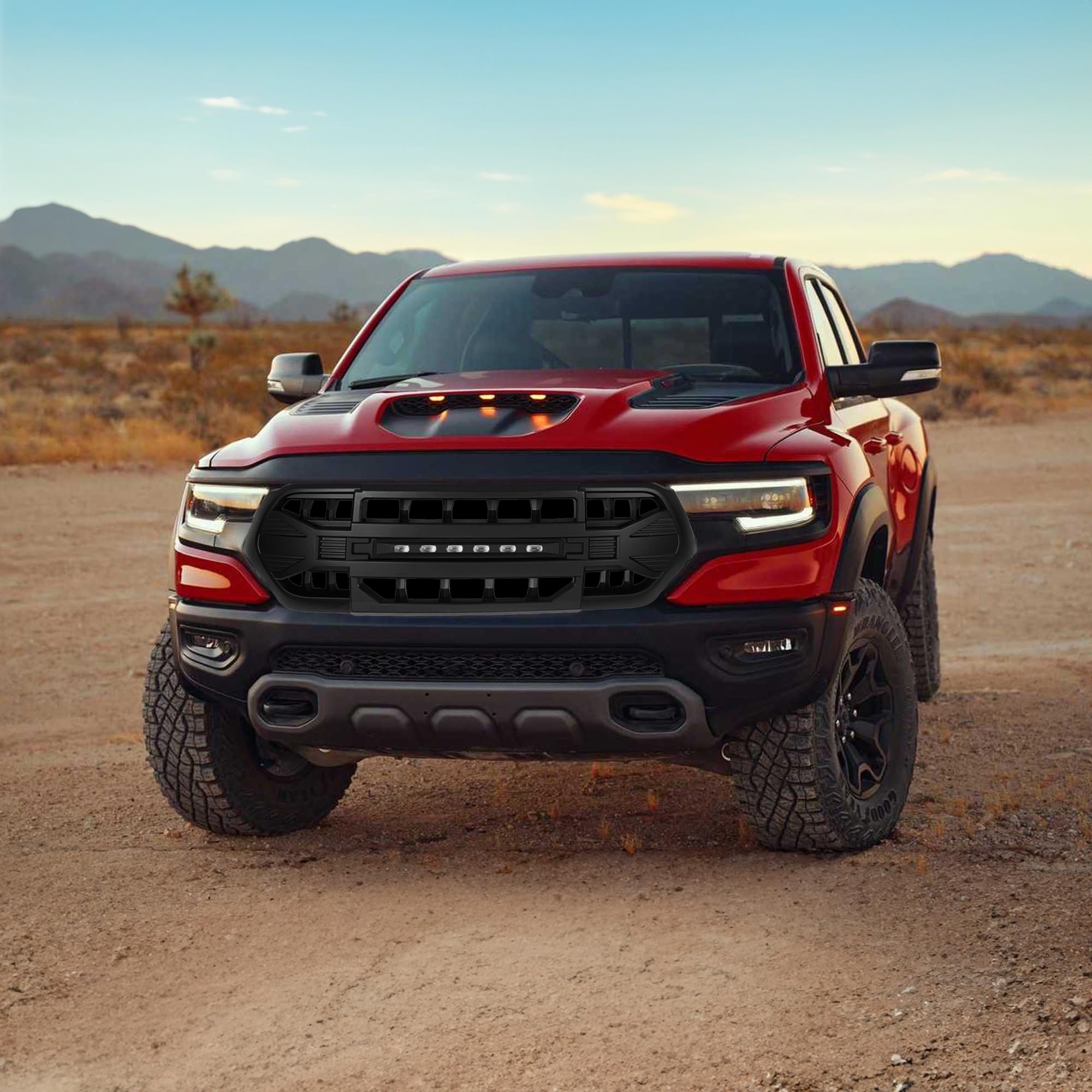 **2024 Dodge Ram 1500 Grille with LED Lights – Heavy Duty Off-Road Armor Grille Compatible with Big Horn, Laramie, Lone Star & Tradesman (2019-2024) – Upgrade for Truck Protection & Style**    *(Perfect for Off-Roading, Truck Customization & Enhanced Durability)*