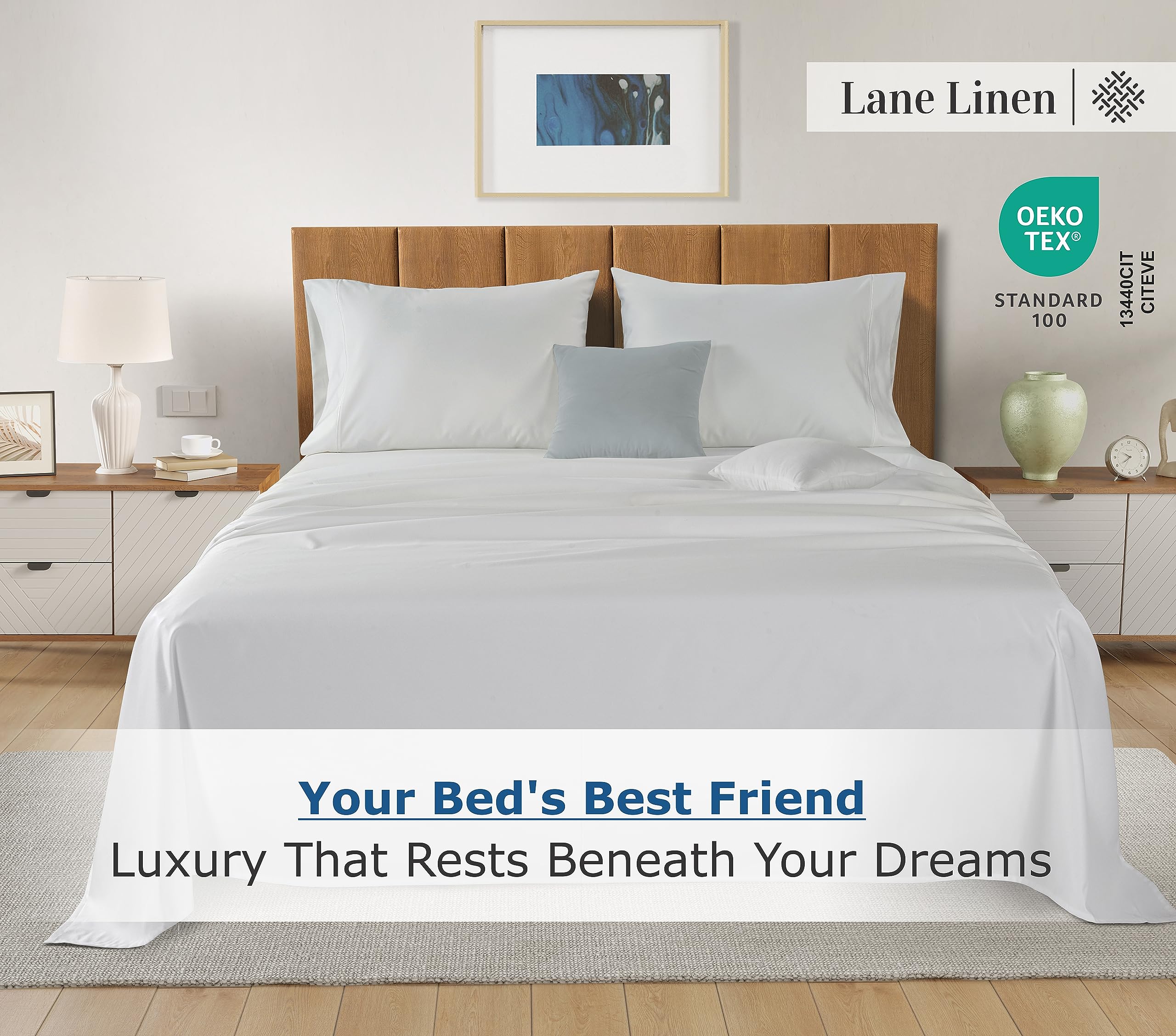 Luxury 100% Egyptian Cotton Queen Sheet Set - 1500 Thread Count, 4-Piece Sateen Bedding - Hotel Quality Deep Pocket Sheets (Fits 15
