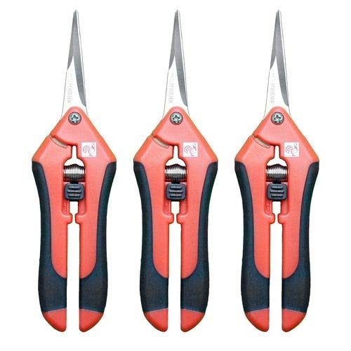 Red Rooster® Razor Snip Type 2 Straight Blade Sharp Tip - 3 Pack Professional Hair Cutting Shears for Barbers & Stylists | Precision Trimming for Salon, Home & Travel Use
