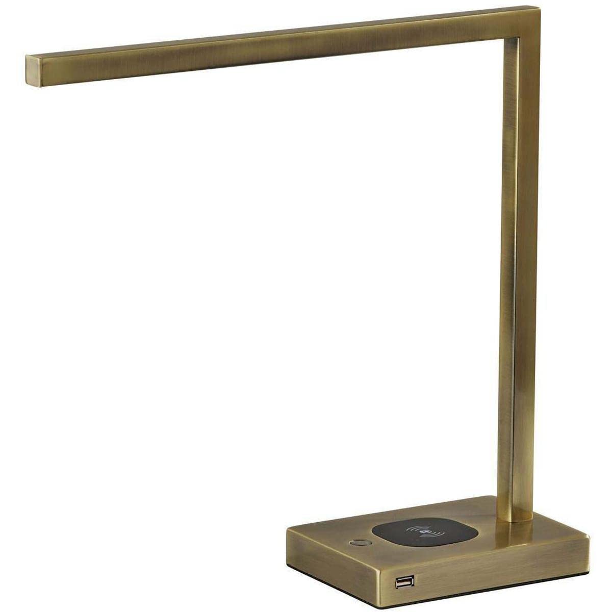 Aidan AdessoCharge LED Wireless Charging Desk Lamp with USB Port - Stylish Nightstand Lamp for Bedroom, Office & Study with Adjustable Brightness & Color Temperature