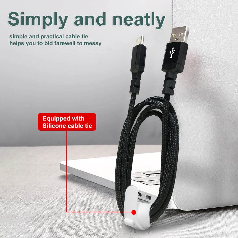 2-Pack 6ft USB C to USB A Fast Charging Cable (3A) - Durable Braided Nylon, High-Speed Charger Cord for Samsung Galaxy, iPhone 15, iPad, Android Phones & More - Perfect for Home, Office & Travel Charging