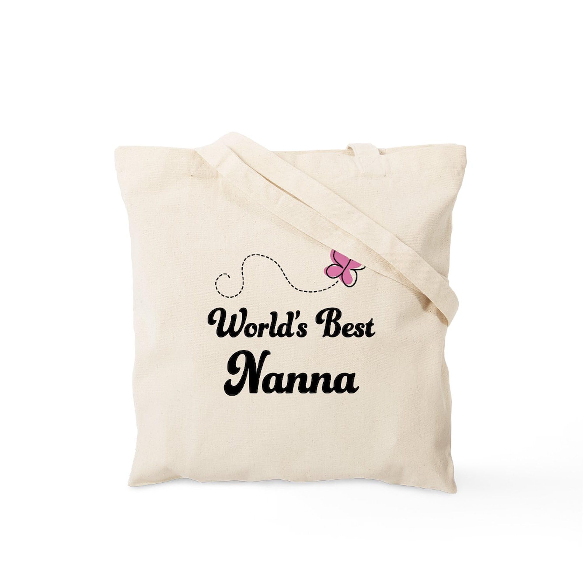 World's Best Nanna Tote Bag - Natural Canvas Reusable Shopping Bag for Groceries, Beach & Everyday Use | Eco-Friendly Gift for Grandmothers