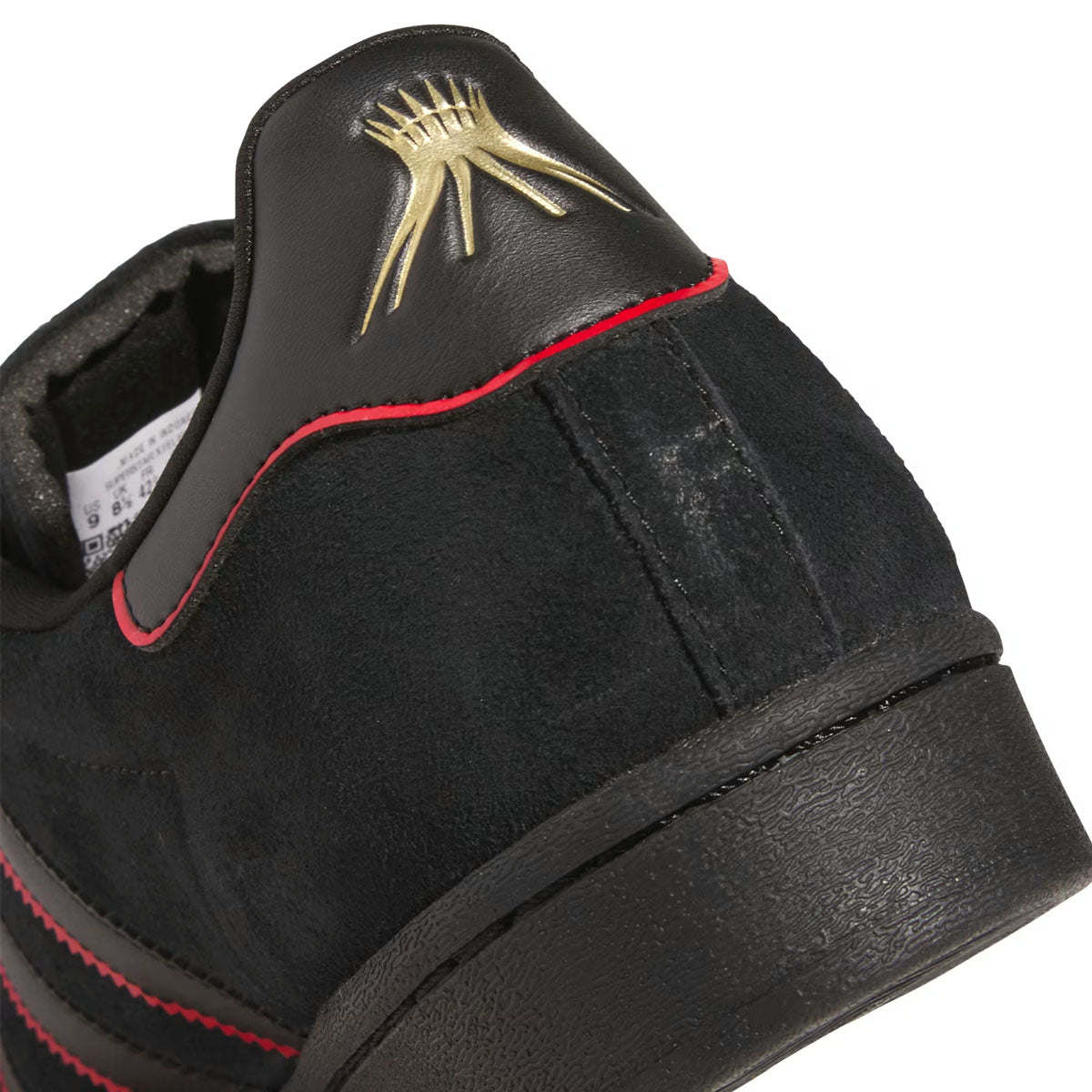 Felipe Gustavo Superstar ADV Skate Shoes - Core Black & Better Scarlet | High-Performance Skateboarding Sneakers for Street Style & Urban Fashion