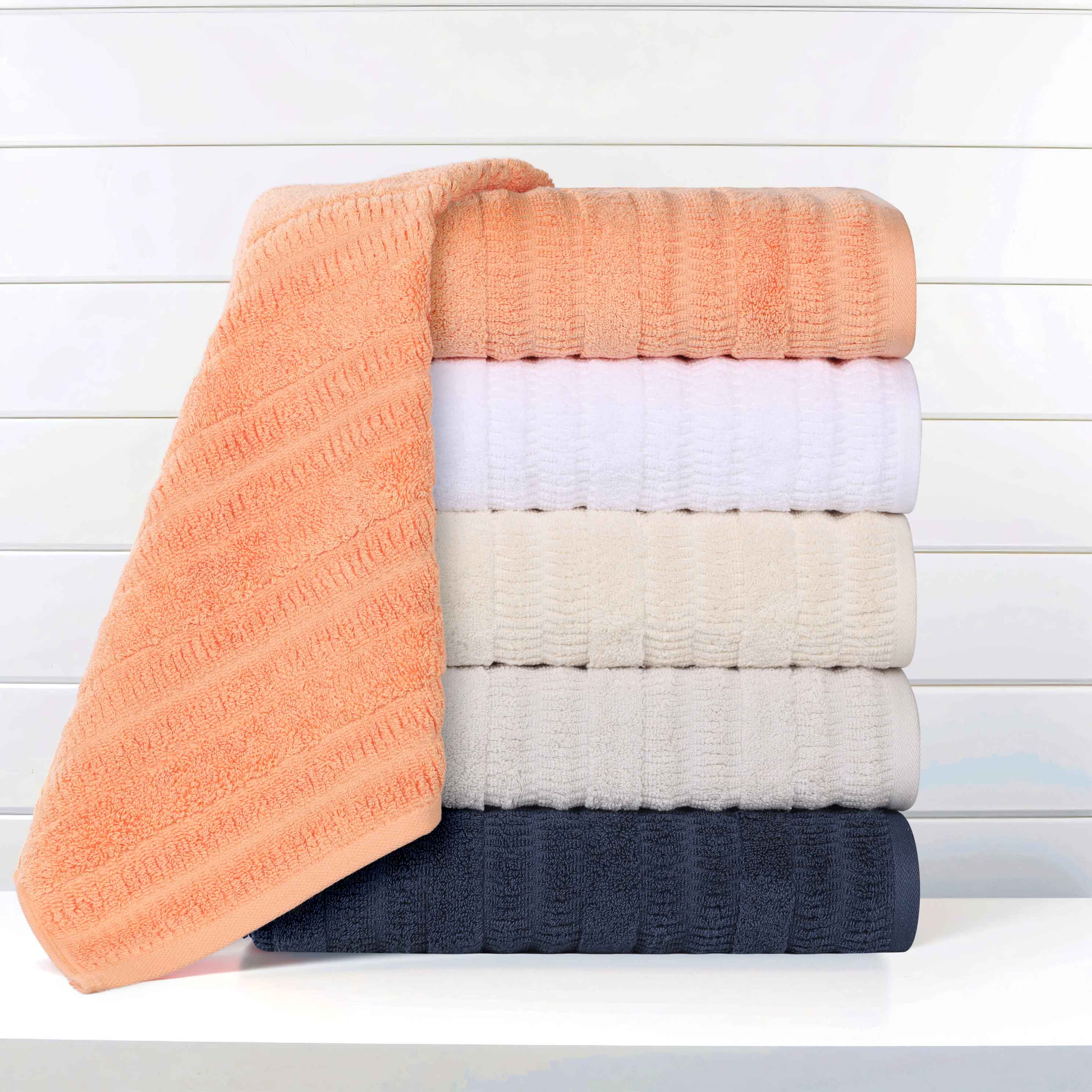 Premium Mika Smart Twist Cotton Bath Sheets - Ultra Soft & Absorbent, Set of 2 (Grey) - Luxury Spa & Bathroom Essentials for Hotels & Home Use
