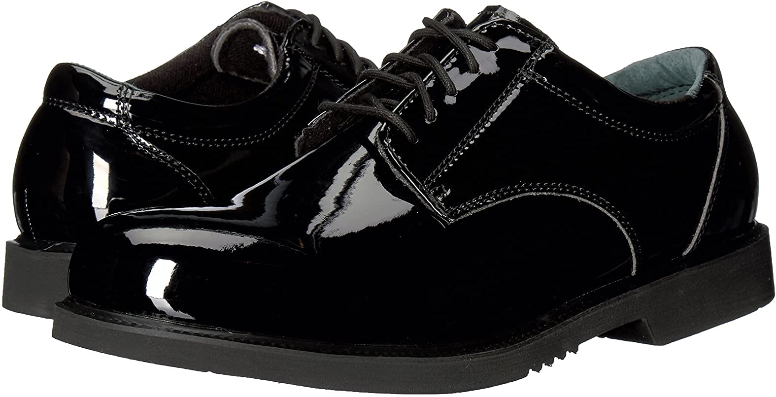 Thorogood Men's & Women's Black Poromeric Uniform Oxford Dress Shoes - Comfortable & Durable for Work, Police, Security & Formal Occasions