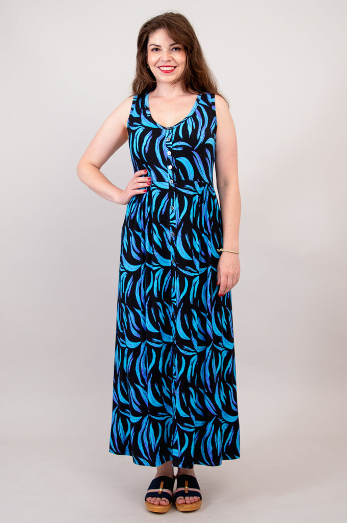 Liane N/S Dress - Stylish Bamboo Fabric Cuban-Inspired Flowy Dress for Women | Perfect for Beach Vacations, Summer Parties & Casual Outings