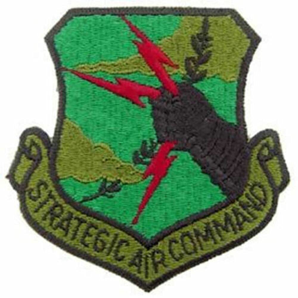 Custom Embroidered Military Patch - USAF Air Force Strategic Air Command SAC Badge in Olive Drab Green - Perfect for Jackets, Hats, Backpacks & Veteran Memorabilia