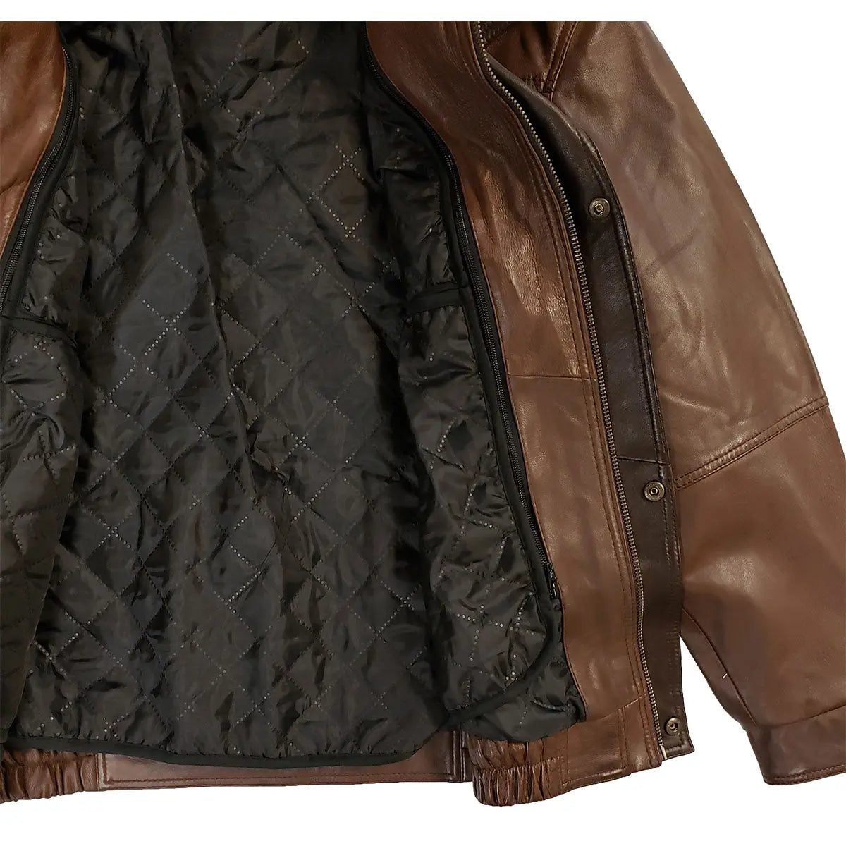 BOL Men's Double Collar Genuine Leather Bomber Jacket - Stylish Vintage Aviator Coat for Casual Wear & Night Out
