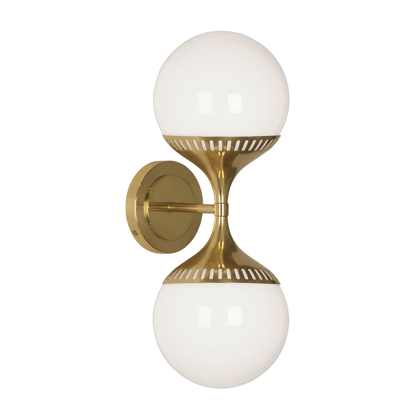 Rio End on End Sconce Wall Light - Modern Brass Finish Wall Sconce for Living Room, Bedroom & Hallway Lighting Decor
