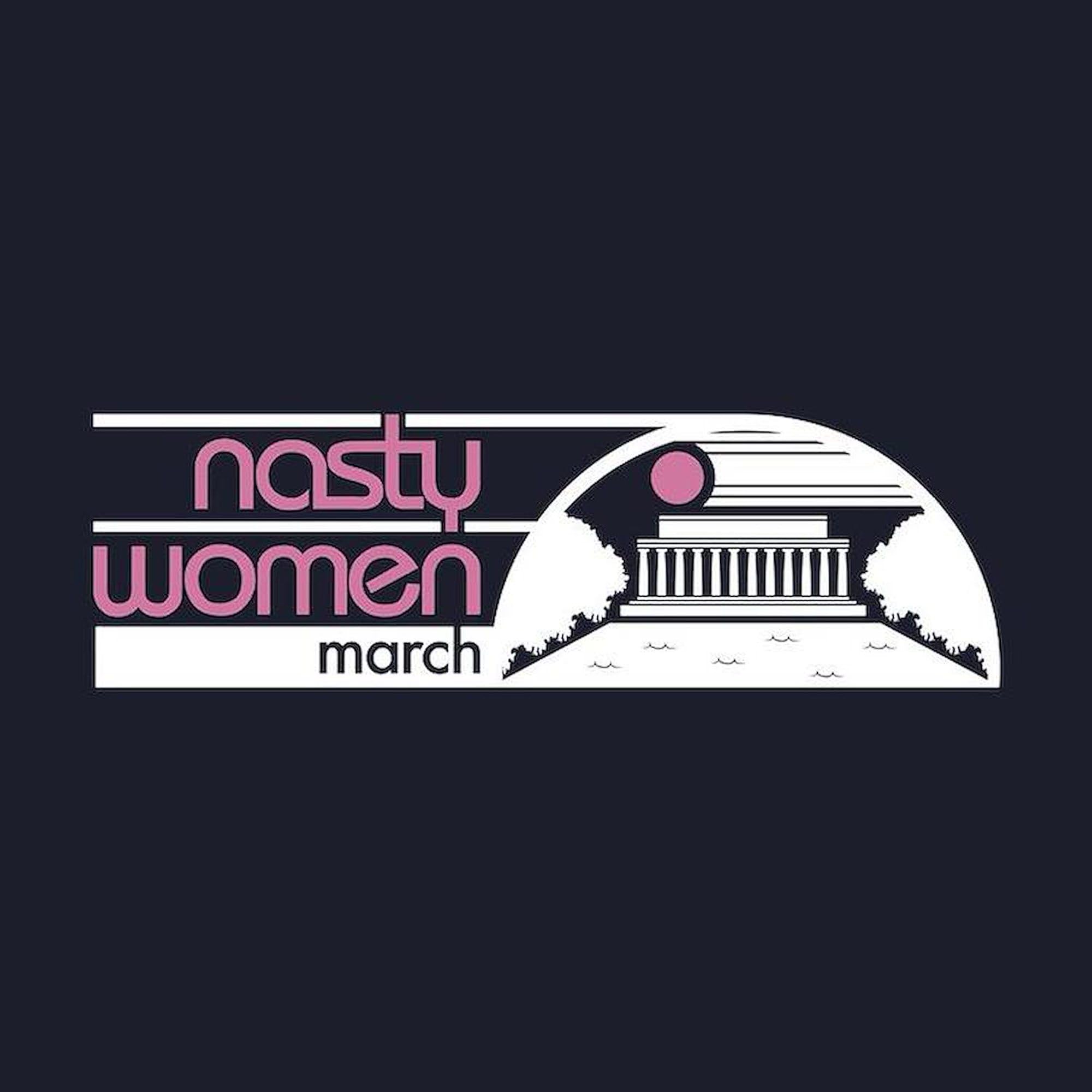 Nasty Women March 3x3 Inch Square Car Magnet - Strong Magnetic Bumper Sticker for Political Support & Activism - Perfect for Cars, Trucks & Metal Surfaces