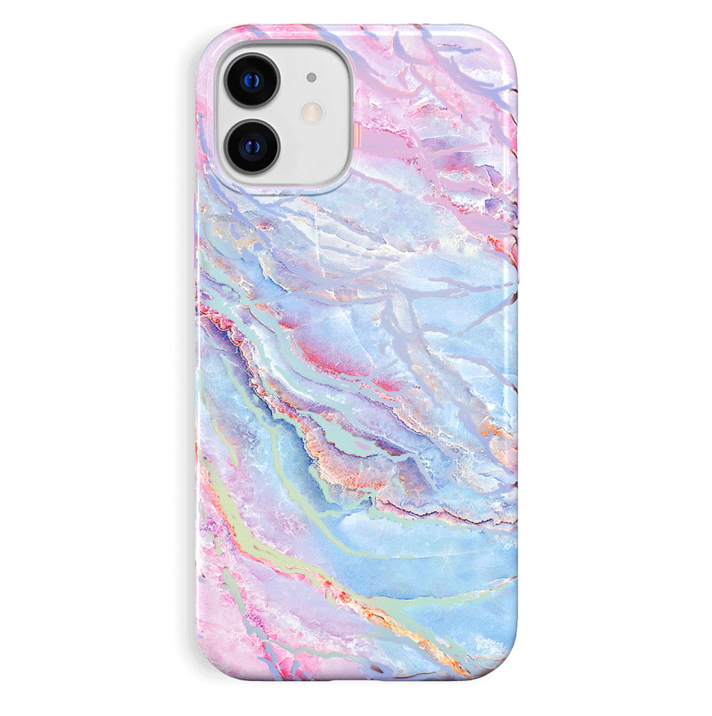 Holo Moonstone Marble iPhone Case - Protective & Stylish Phone Cover for iPhone 13/14/15 Pro Max - Perfect for Everyday Use, Travel & Gift Giving