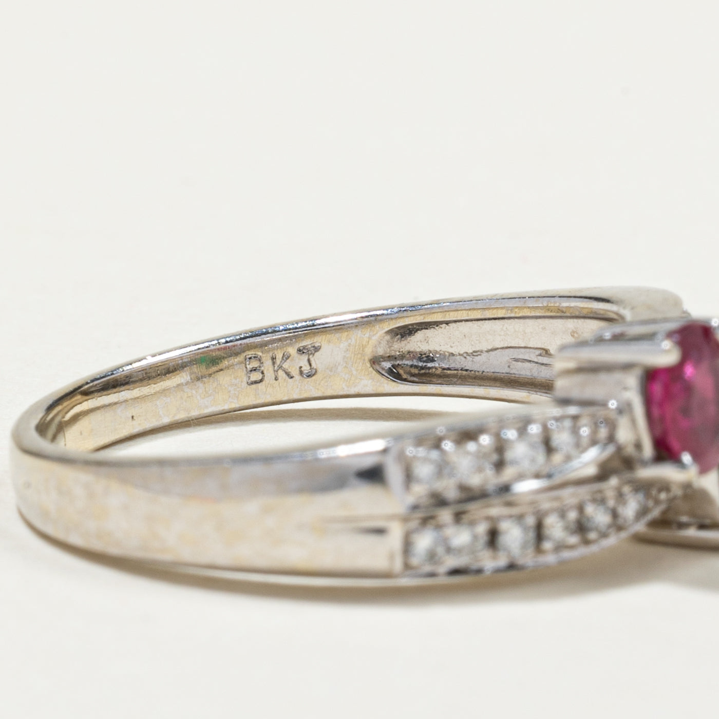 Toi et Moi Emerald Ruby Diamond Ring - 0.24ct Emerald, 0.10ct Ruby & 0.18ctw Diamonds - Size 7.5 - Elegant Engagement, Anniversary or Gift Jewelry for Women