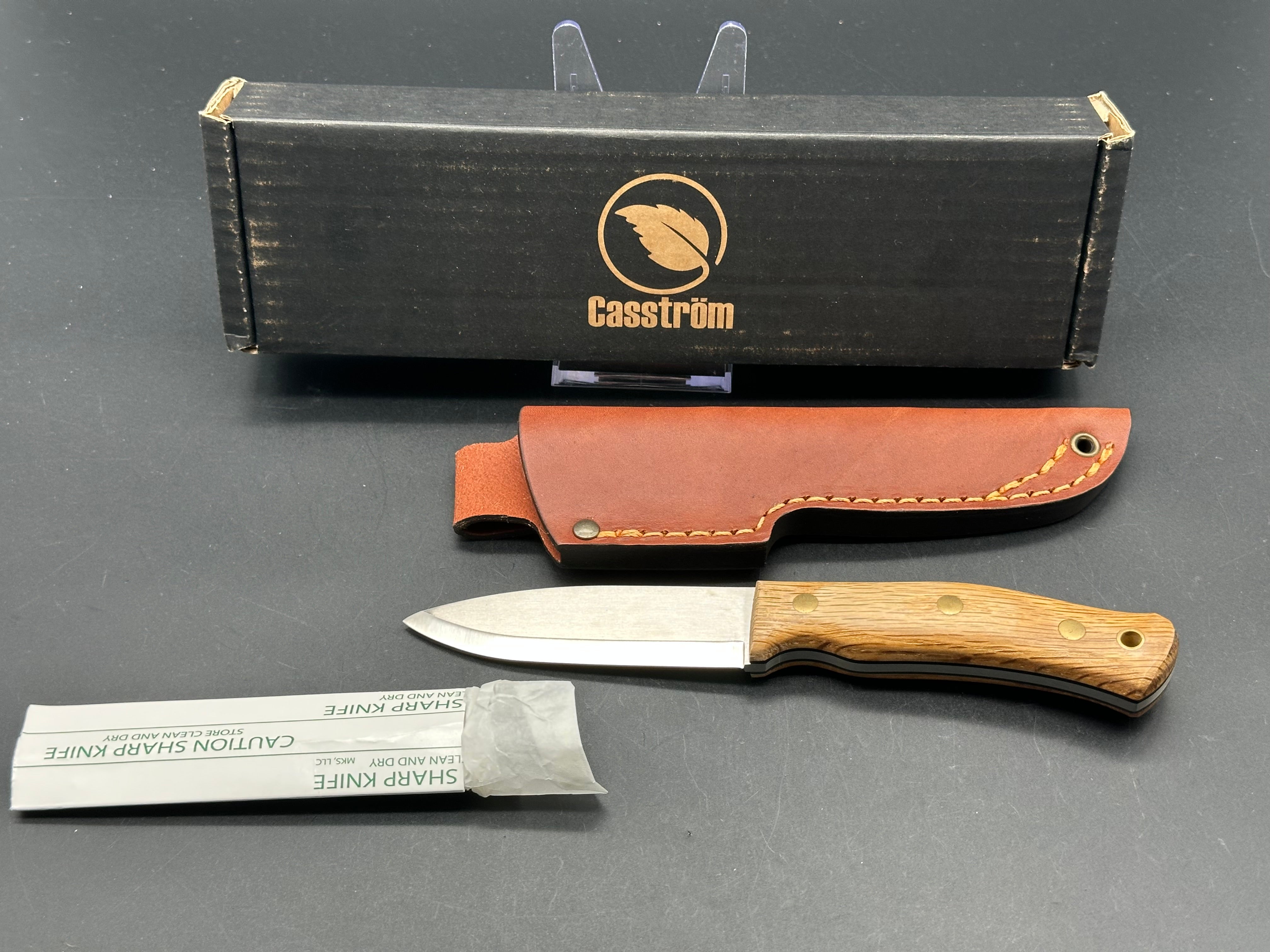 Casstrom No.10 Swedish Forest Knife - High Carbon Sleipner Steel Blade with Oak Handle | Bushcraft, Camping & Outdoor Survival Tool