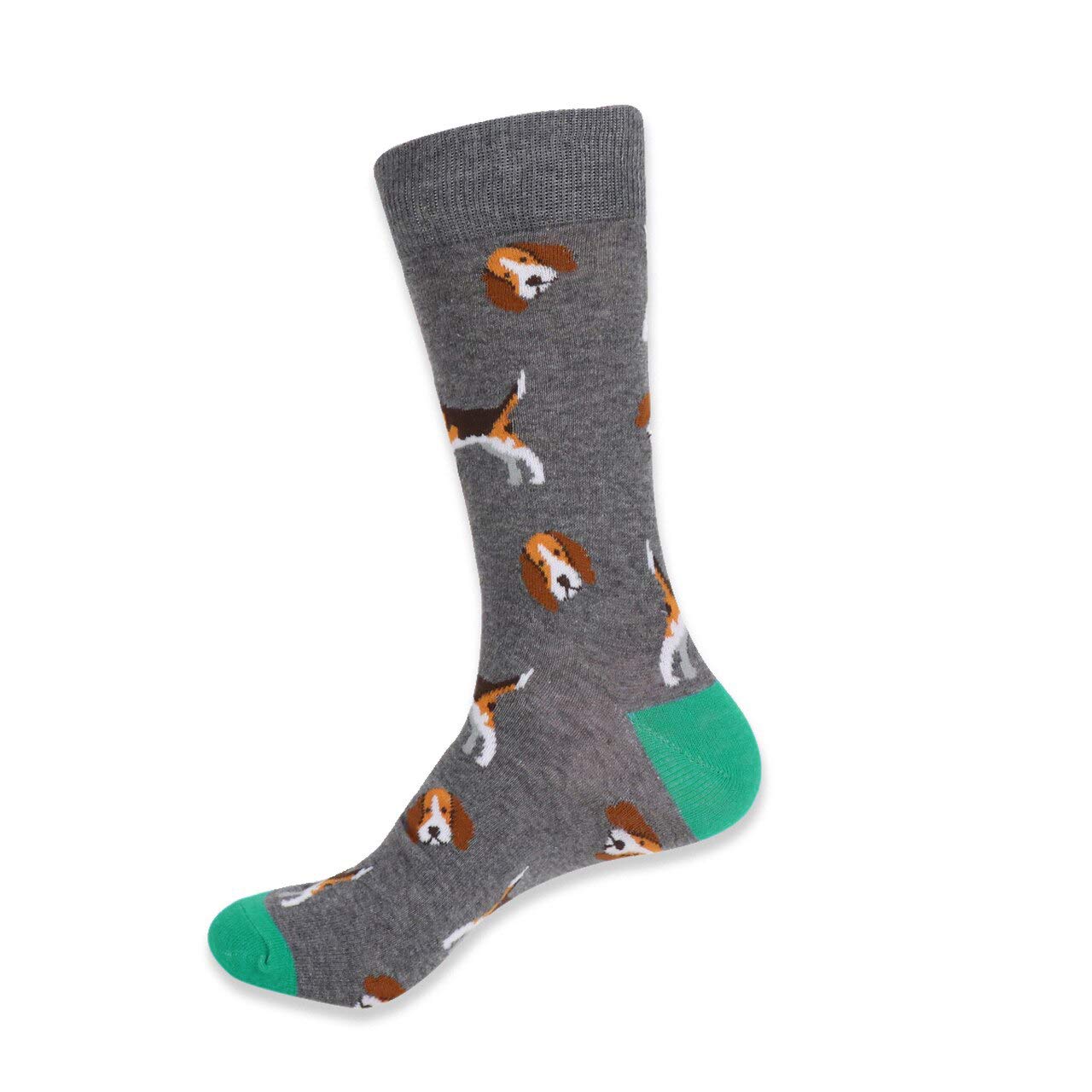 Fun & Stylish Men's Novelty Socks - 6 Pack Assorted Designs for Casual Wear, Gifts & Everyday Comfort - Cotton Blend Crew Socks for Work, Gym & Home
