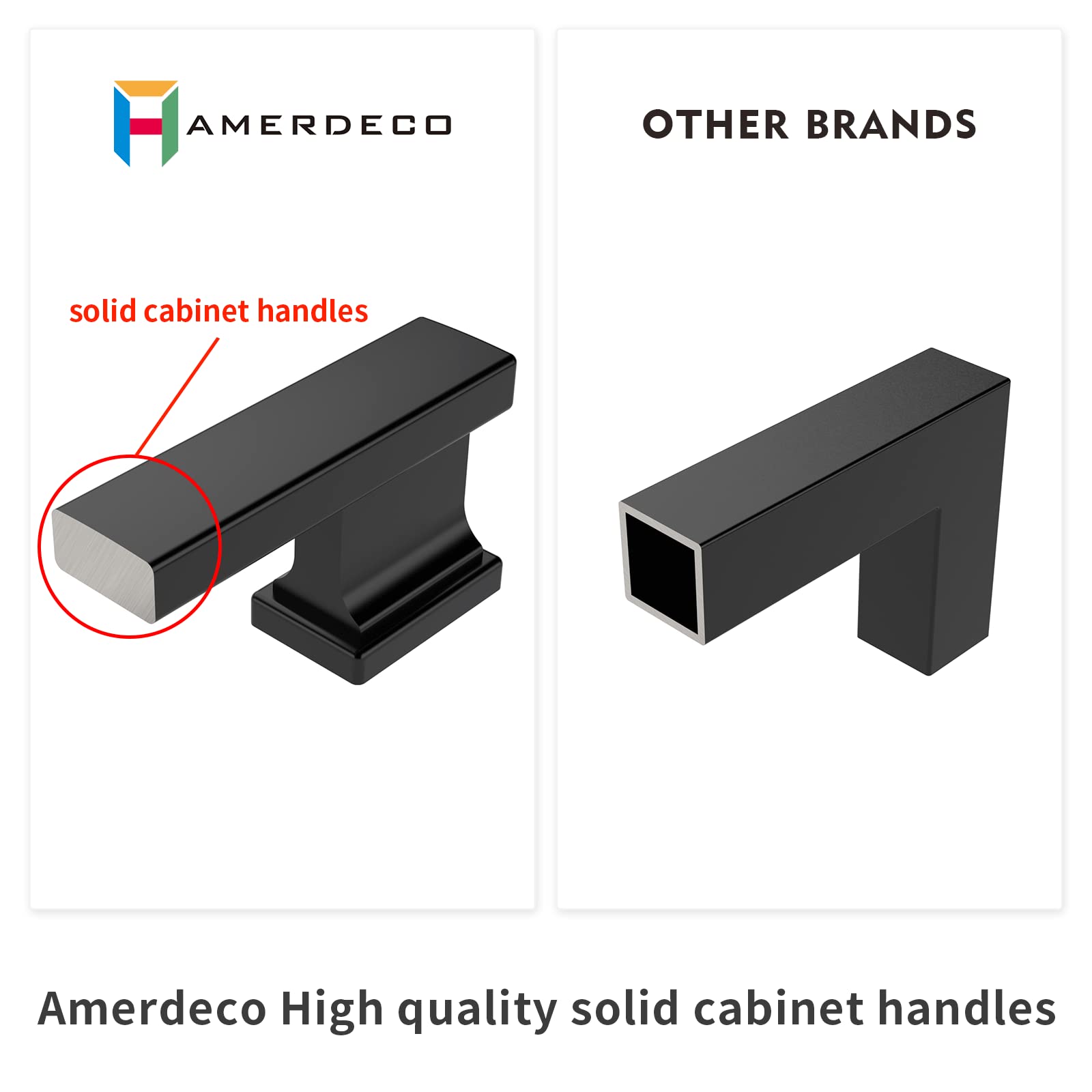 Amerdeco 6 Pack 10 Inch Champagne Bronze Cabinet Pulls - 254mm Hole Centers - Elegant Kitchen Cabinet Handles & Drawer Pulls for Modern Cabinets, Cupboards & Furniture (ZH00013) - Perfect for Home Renovation & DIY Projects