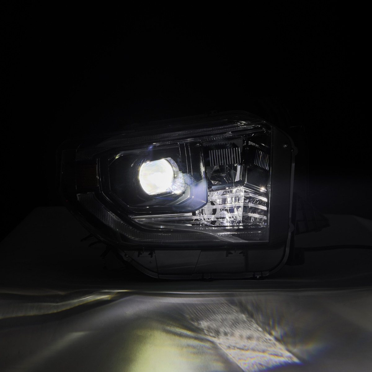14-21 Toyota Tundra MK II LUXX Series LED Projector Headlights - Alpha Black | High-Performance Lighting Upgrade for Off-Road & Night Driving