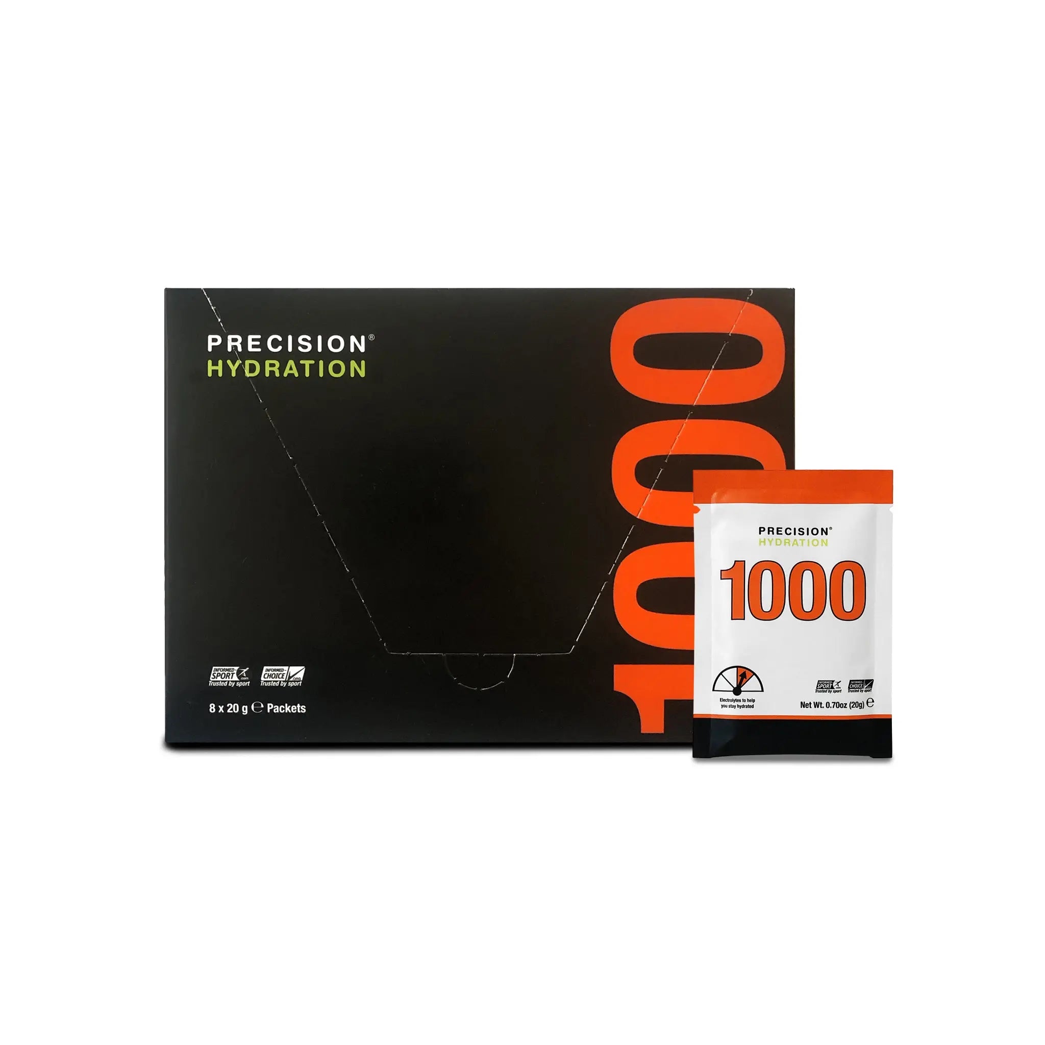 Precision Fuel & Hydration Electrolyte Drink Mix Pack of 8 - Ideal for Runners, Cyclists & Athletes - Hydration Powder for Workouts & Endurance Sports