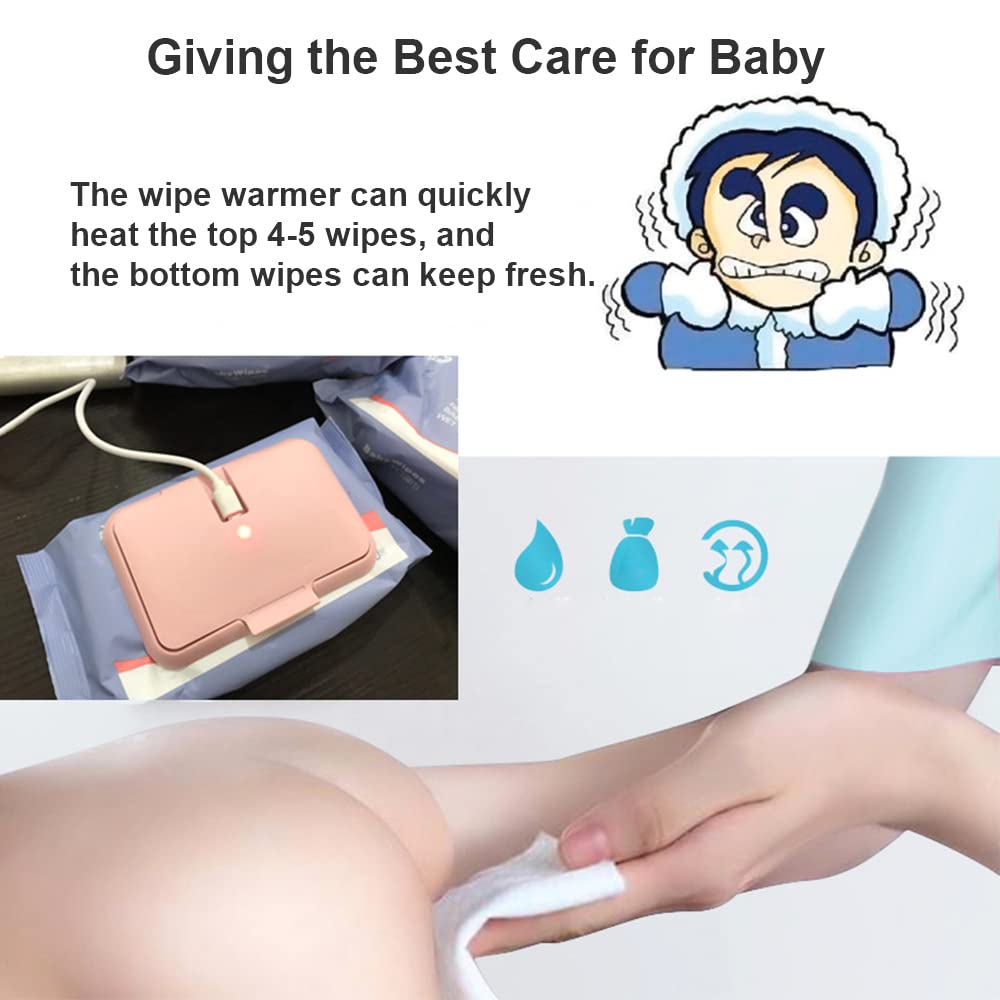 Portable USB Baby Wipe Warmer - Travel-Friendly Wet Wipes Heater for Diaper Changes, On-the-Go Parenting & Nursery Essentials