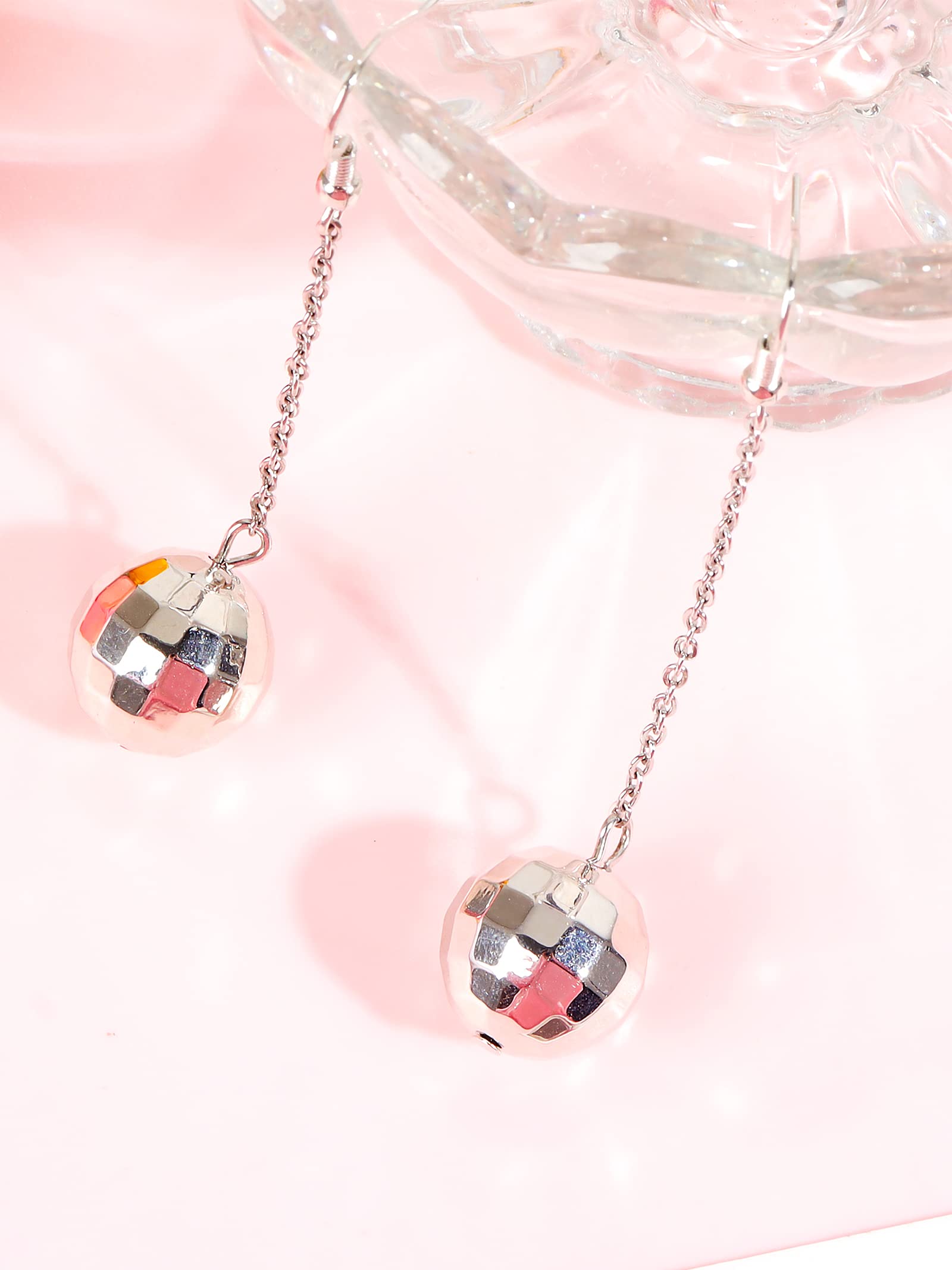 Sparkling Disco Ball Earrings for Women - Trendy Party Jewelry for Nightlife, Concerts & Festivals - Perfect Gift for Dancers & Music Lovers