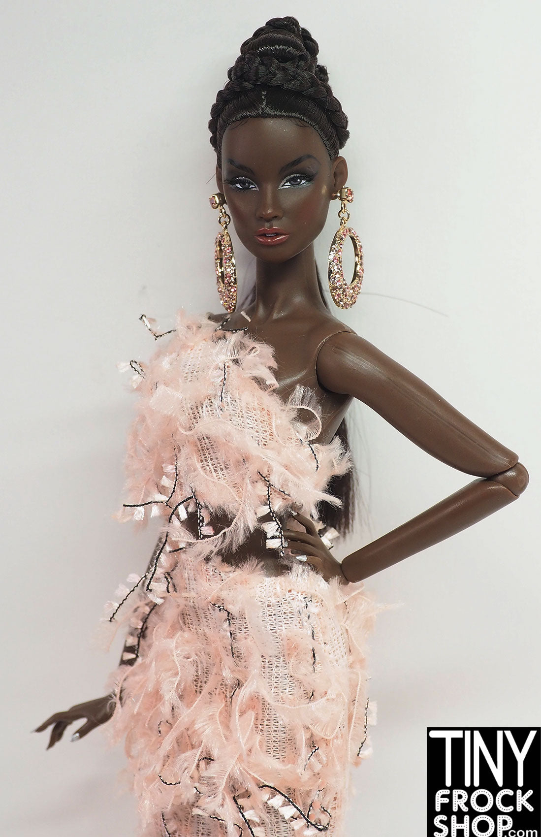 Elegant Agnes Pale Pink Frilly Dress for Women - Vintage Twist Style Party & Wedding Guest Outfit - Perfect for Cocktail Events, Date Nights and Special Occasions