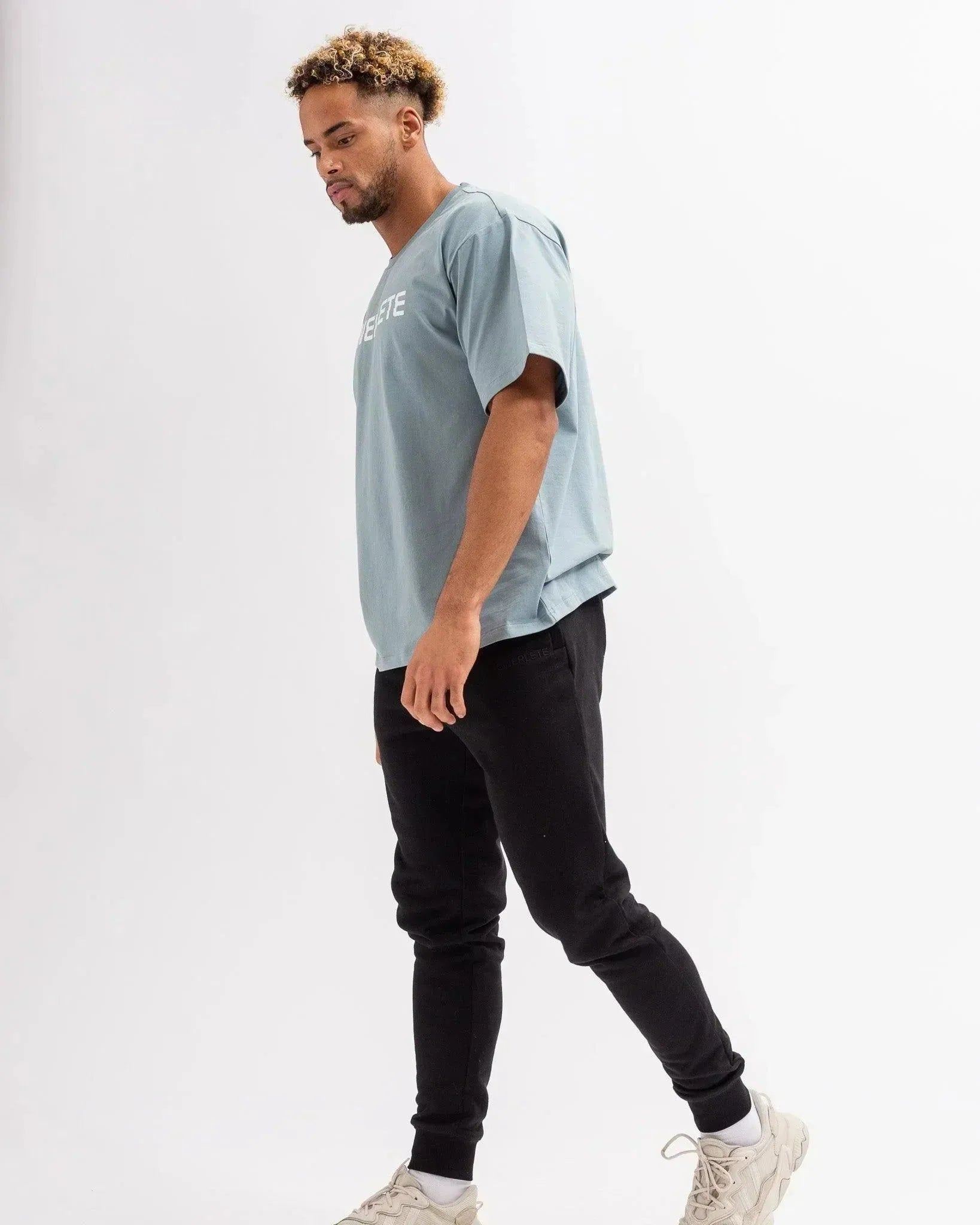 Powerlete Evolve Men's Joggers - Blackout Sweatpants for Running, Gym & Lounge | Comfortable Athletic Pants with Stretch Fabric