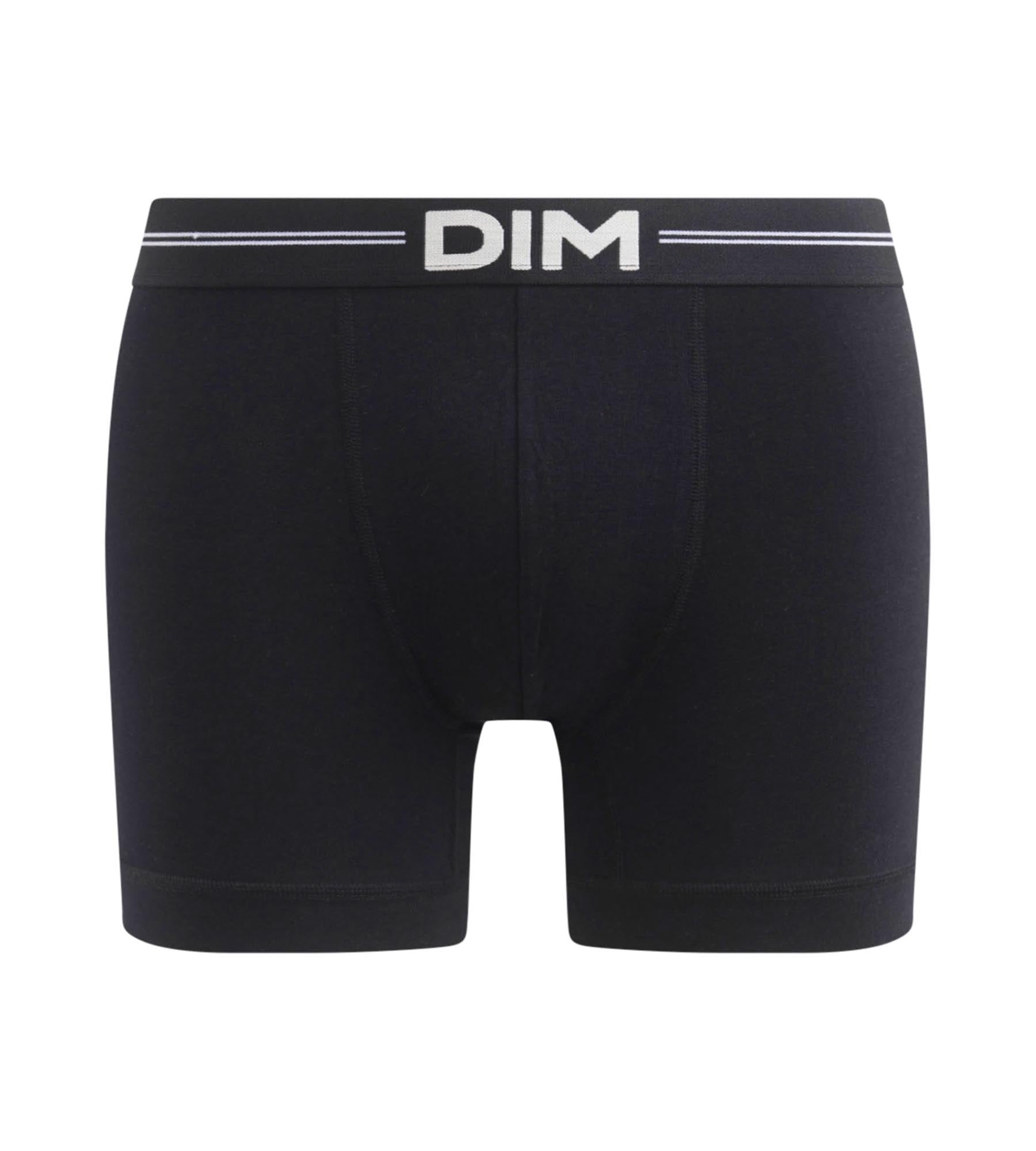Men's Modal Cotton Boxer Briefs with Flat Seams - Black | Dim Icons Essentials | Comfortable Underwear for Everyday Wear & Active Lifestyles