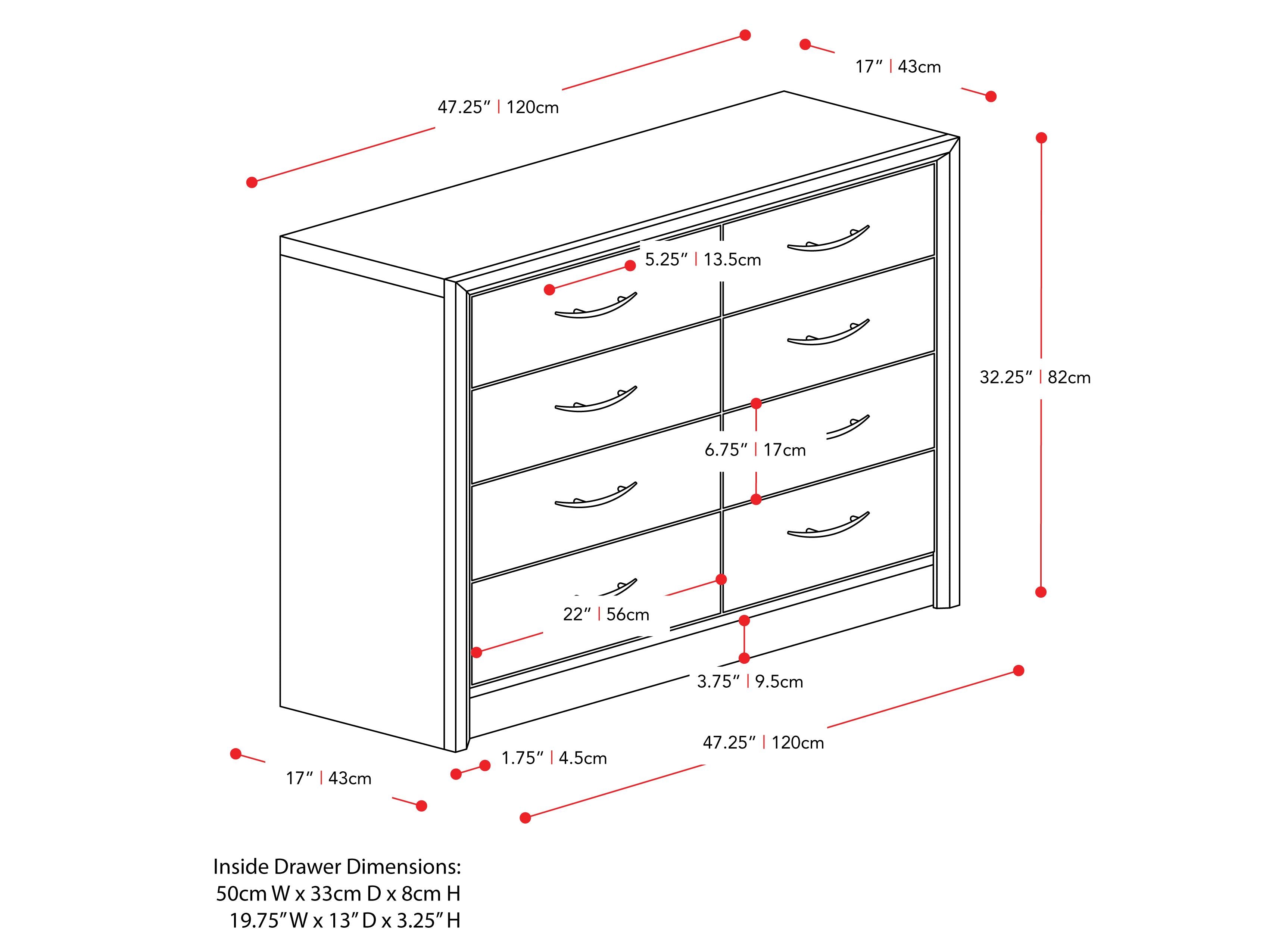8-Drawer Dresser - Modern Wooden Chest of Drawers for Bedroom Storage & Organization | Perfect for Clothes, Accessories & Home Decor