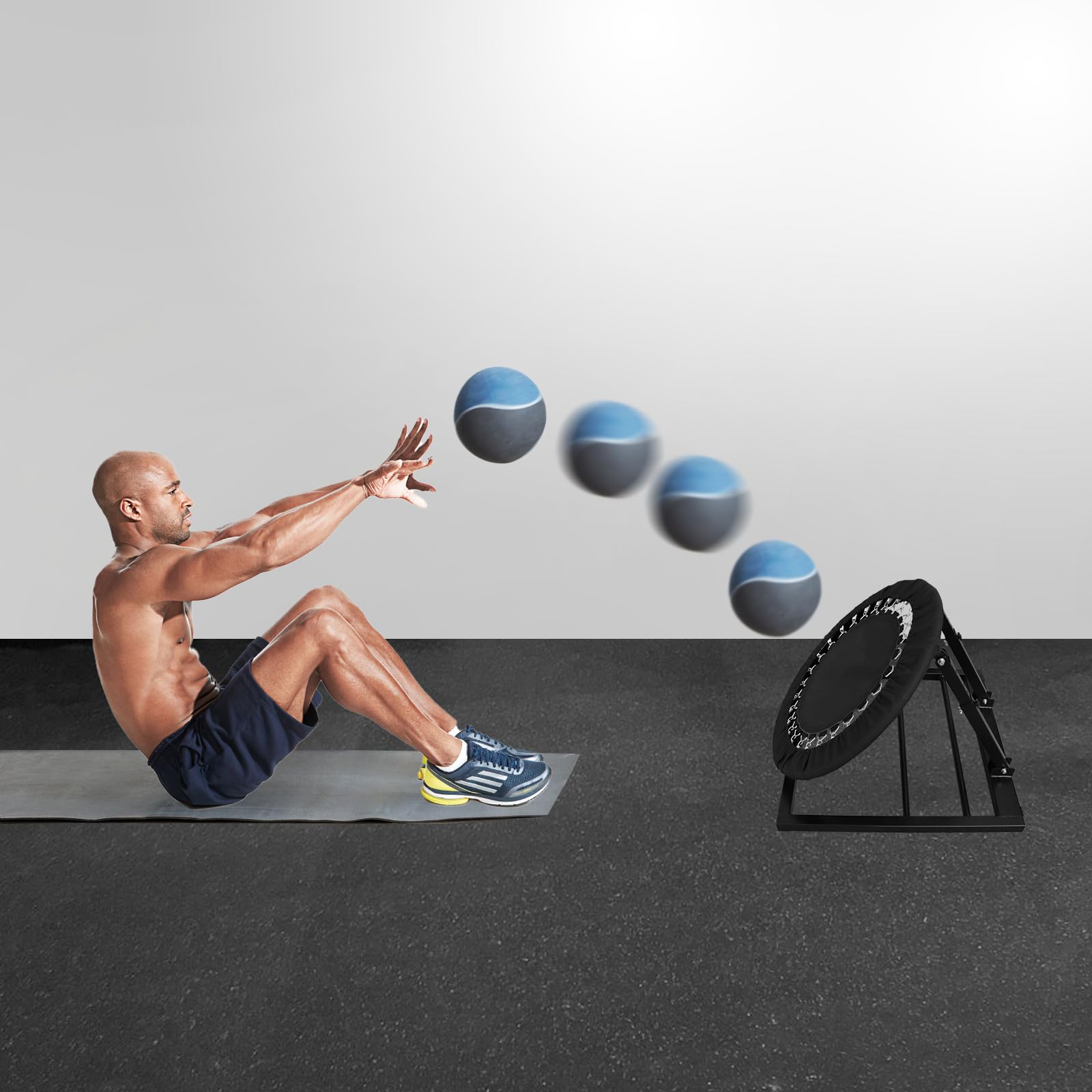 Medicine Ball Rebounder with Storage - Workout Equipment for Physical Therapy, Upper Body Training, Coordination & Sports Exercises (No Ball Included) - Perfect for Home Gyms, Rehabilitation & Athletic Training