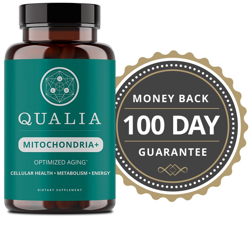 Qualia Mitochondria+ (Formerly Qualia Life) - Advanced NAD+ Supplement for Cellular Energy, Metabolism & Repair | 160 Capsules (1 Month Supply) | Supports Healthy Aging with Resveratrol & 35+ NAD Boosters | Ideal for Anti-Aging, Energy Support & Cellular Health