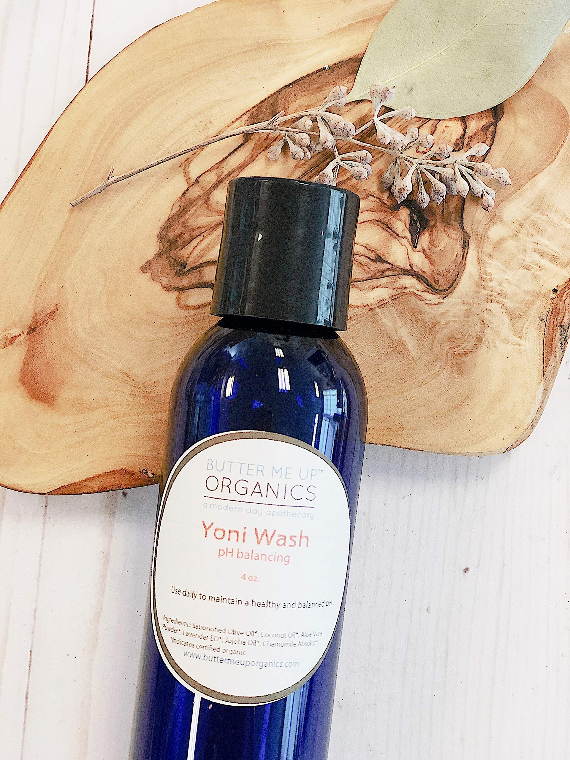 Organic Yoni Wash & Feminine Wash by Butter Me Up Organics – pH Balanced, Natural & Gentle Intimate Cleanser for Daily Use & Post-Workout Hygiene