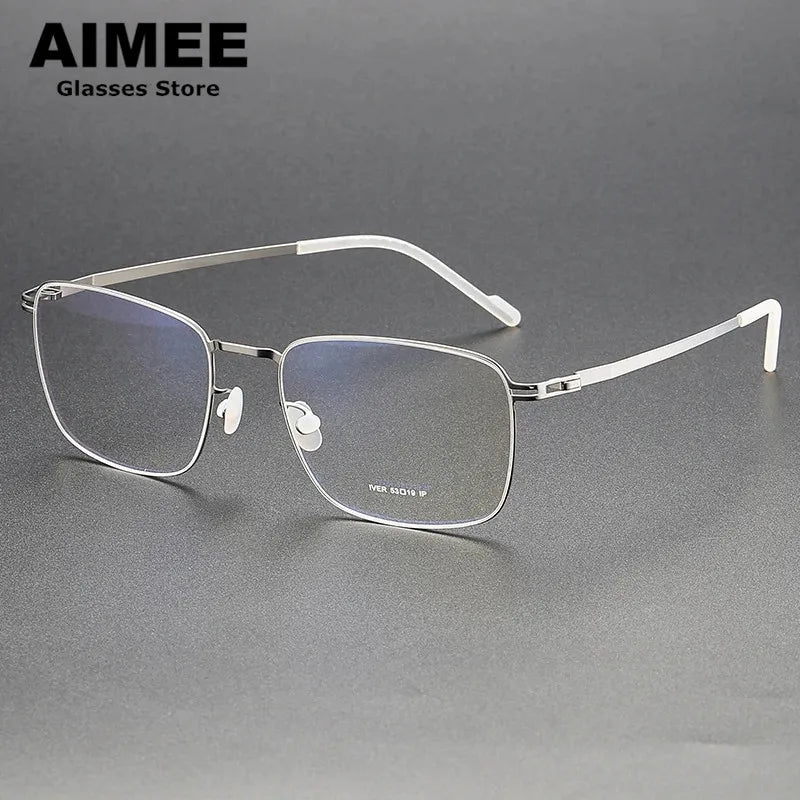 Aimee Women's Full Rim Square Stainless Steel Eyeglasses Frame 13541 - Stylish & Durable for Work, Reading & Everyday Fashion
