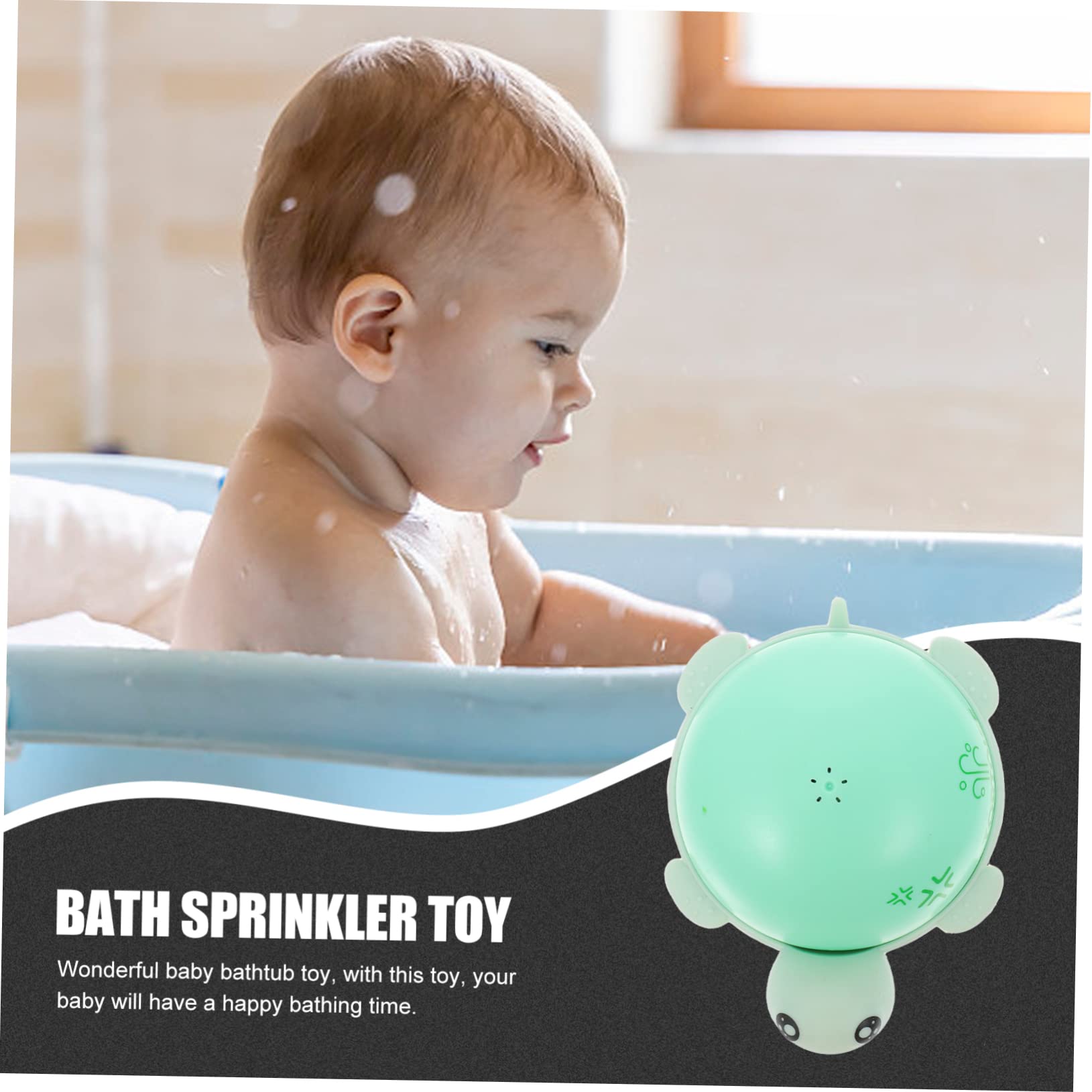 **iFundom 3-Piece Water Spray Turtle Shaped Bath Toys for Kids - Fun Squirt Bath Time Toys for Toddlers & Children - ABS Plastic, Green - Perfect for Bathtub Play & Pool Fun**