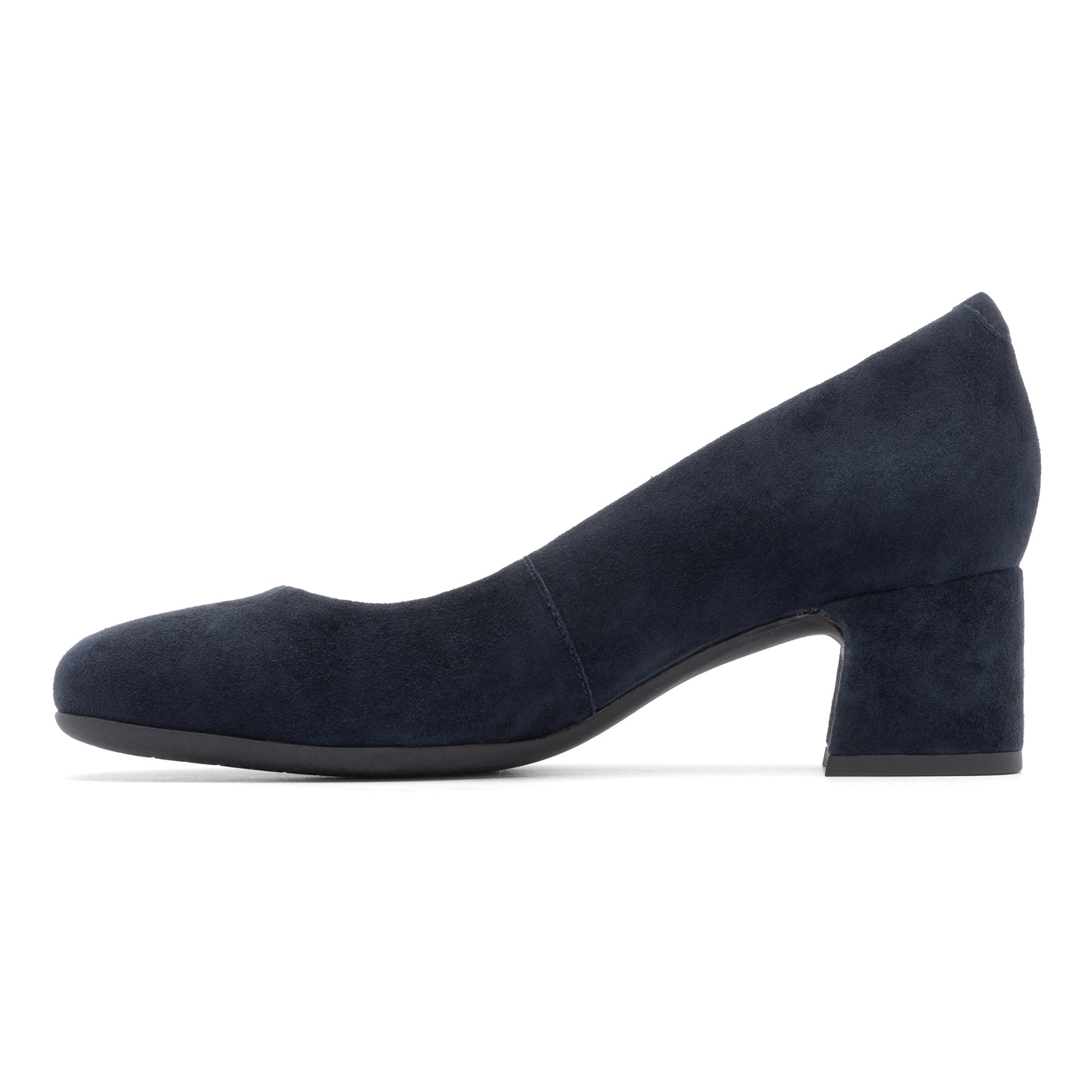 Abeo Avenue Women's Navy Suede Pump Shoes - Comfortable Heels for Work, Office & Formal Occasions