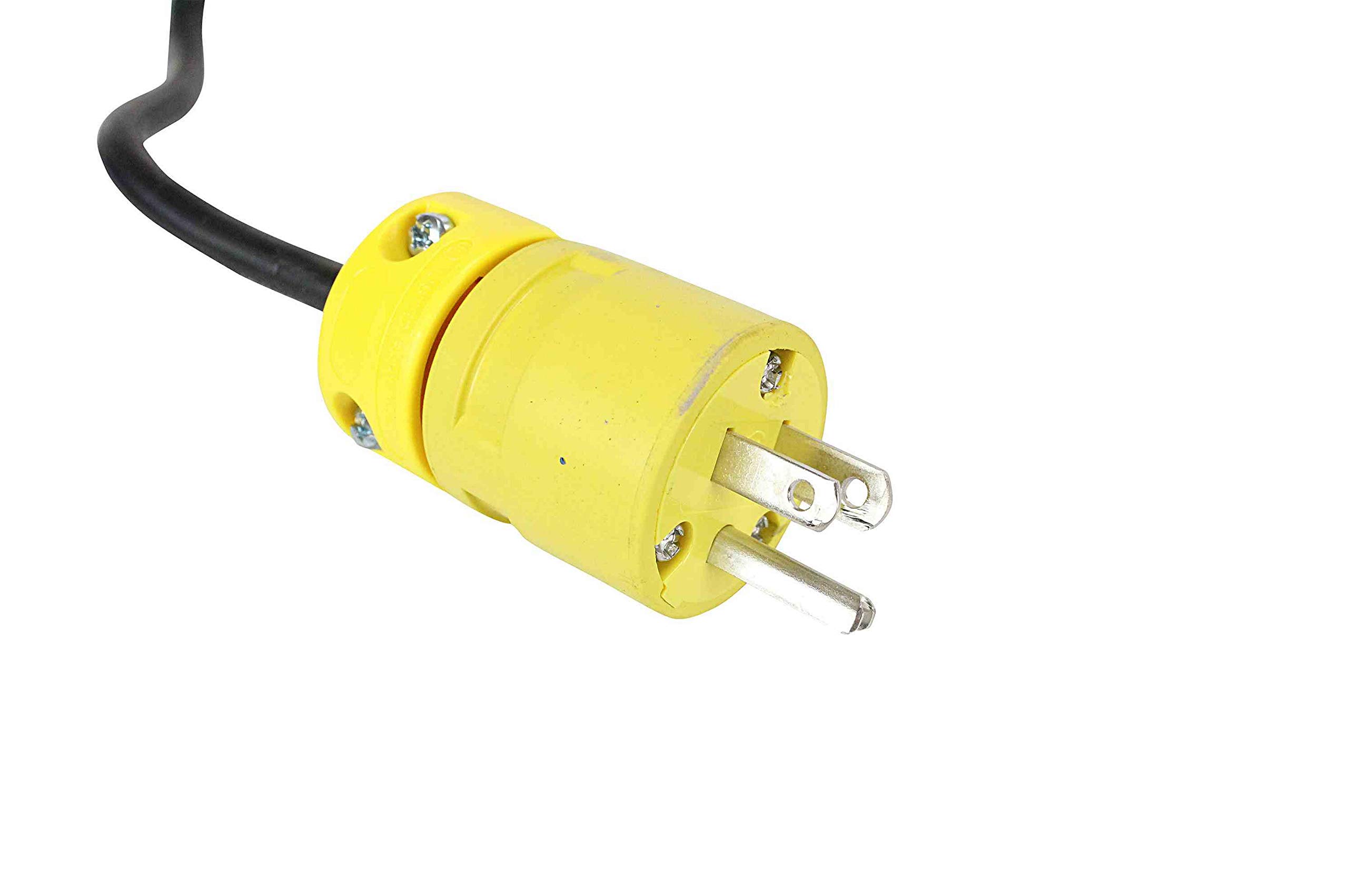 Waterproof 100V-277V AC to 12V DC Transformer - 11A Max Output, IP67 Rated with Straight Blade Wall Plug & 2-Prong Deutsch Connector - Compatible with Golight Series Spotlights for Marine, RV & Off-Road Lighting Applications
