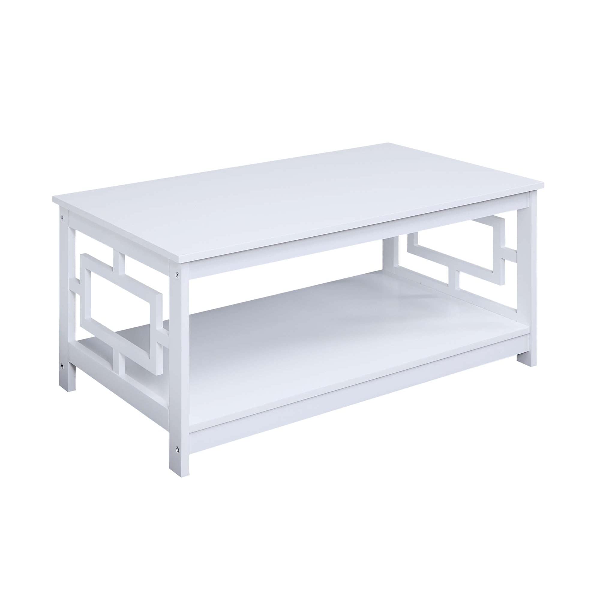 Modern Square Coffee Table with Shelf - Rustic Wooden Living Room Furniture for Home Decor - Perfect for Small Spaces, Apartments & Lounge Areas