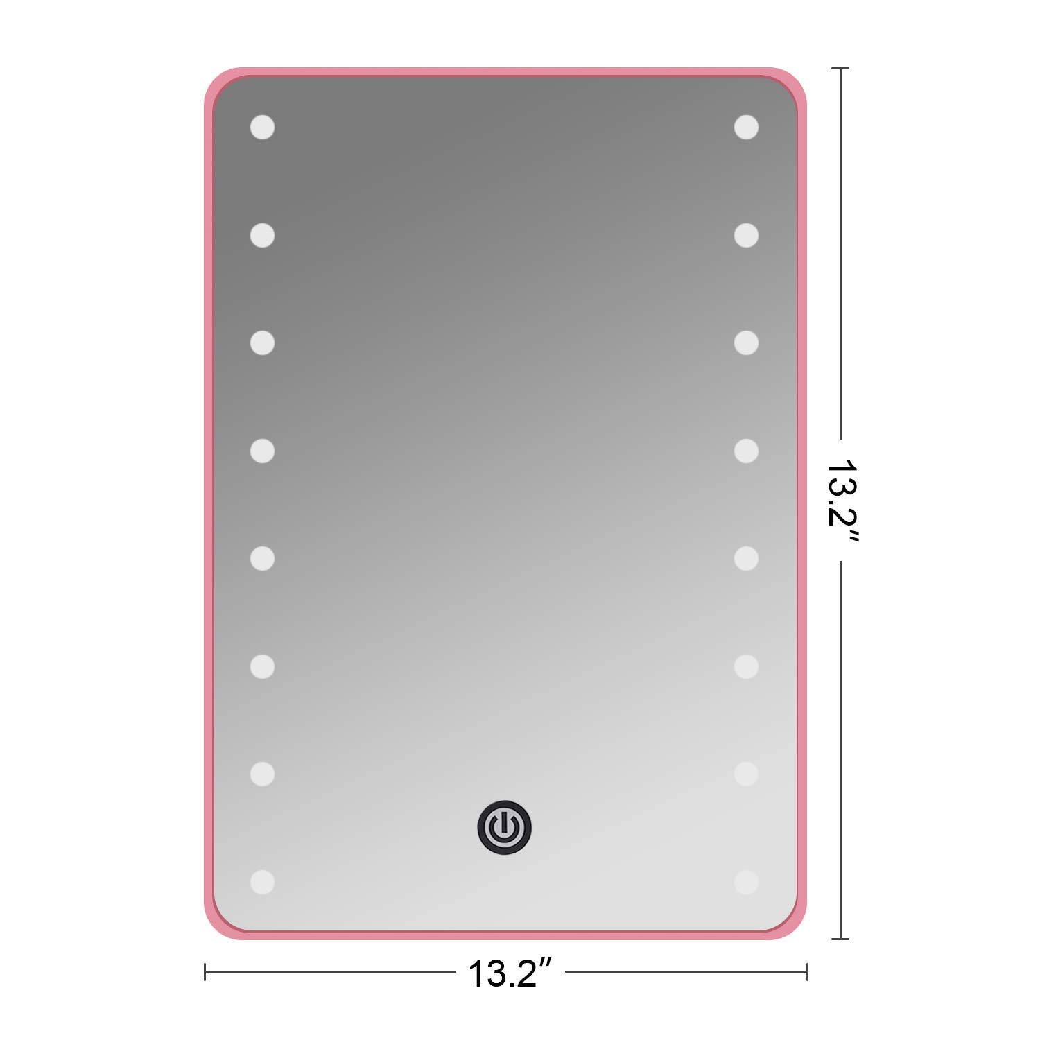LED Makeup Mirror with Touch Screen & 16 Adjustable Lights - for Home, Bathroom & Travel