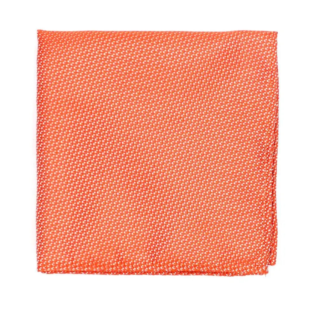 L A Smith Burnt Orange Textured Plain Hank - Premium Handkerchief for Men & Women - Soft Cotton Fabric for Everyday Use, Weddings, and Formal Events