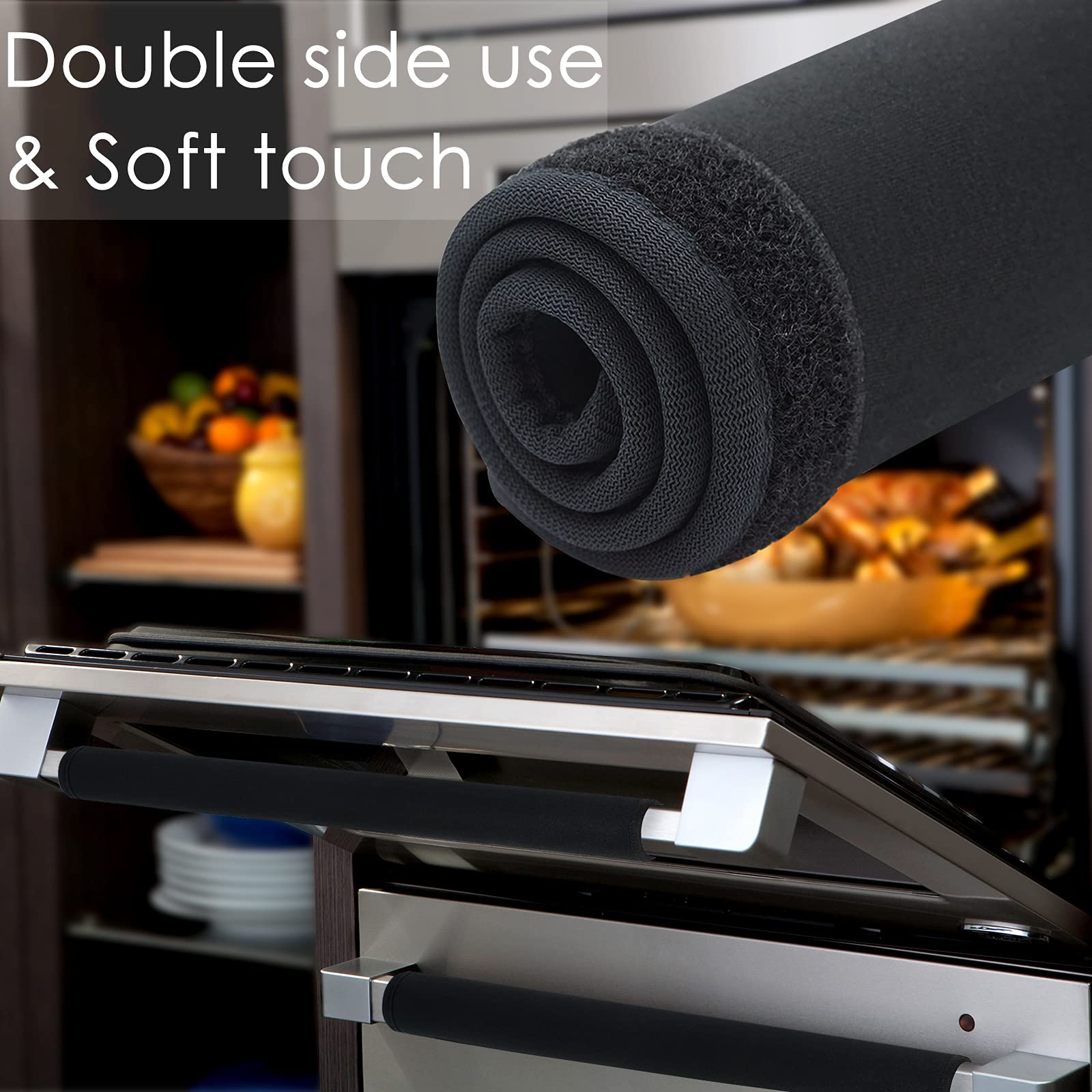 5-Pack Washable Refrigerator Door Handle Covers - Non-Slip Kitchen Appliance Protector for Fridge, Oven, Microwave & Dishwasher - Prevent Fingerprints & Food Stains - Perfect for Modern Kitchens & Home Decor