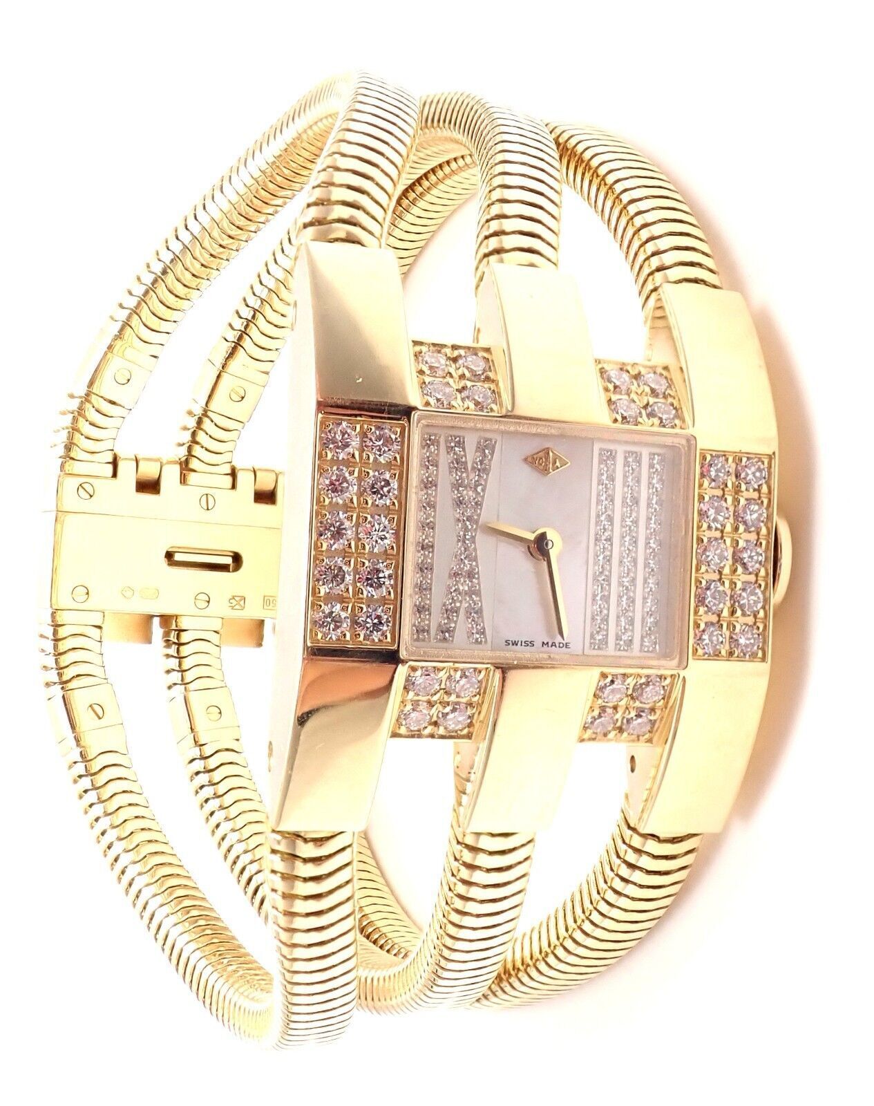 Authentic Van Cleef & Arpels 18k Gold Diamond Liane Bracelet Watch - Luxury Women's Jewelry for Special Occasions & Gifts