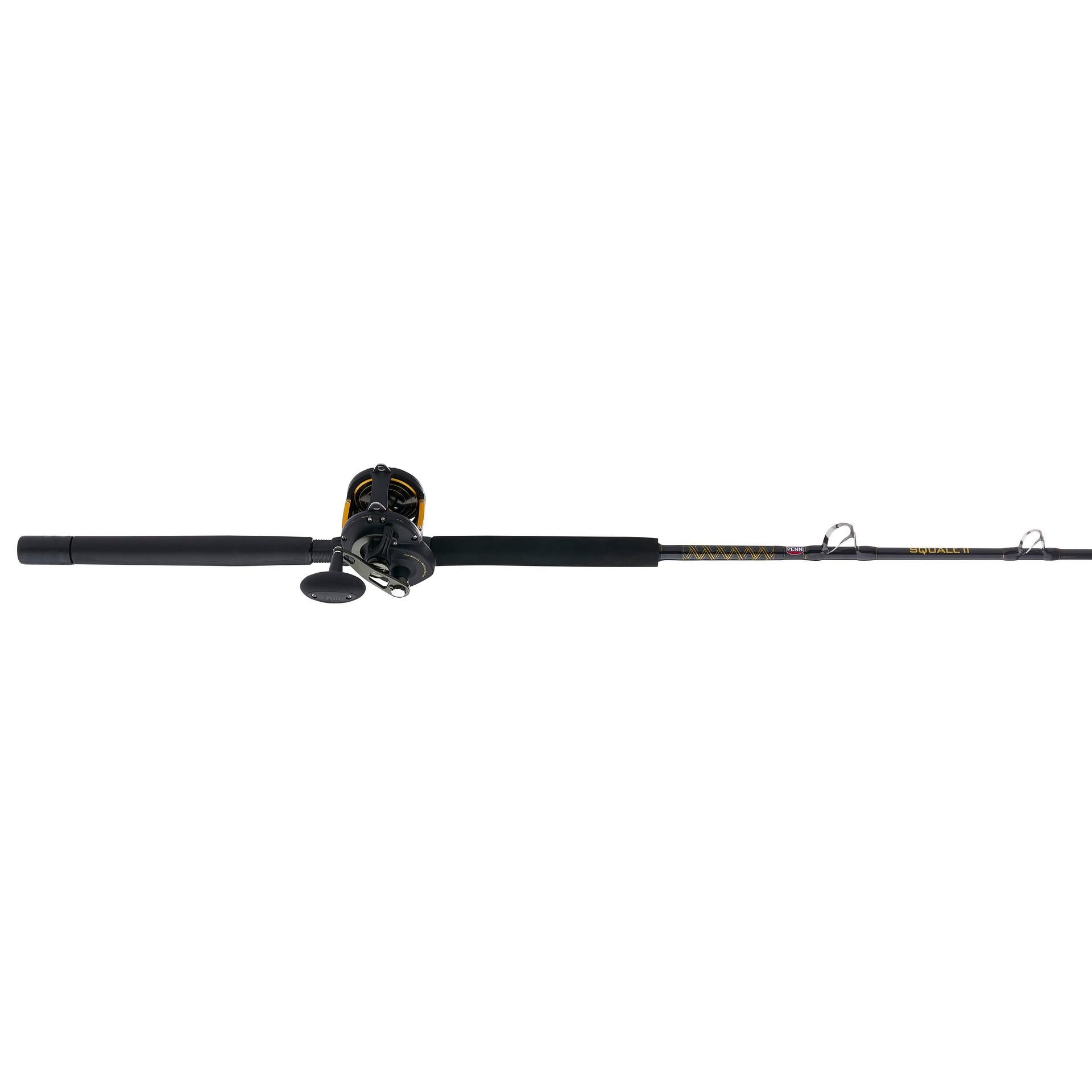 Squall® II Lever Drag Conventional Fishing Rod and Reel Combo - Saltwater & Freshwater Fishing Gear for Offshore, Inshore, and Boat Angling