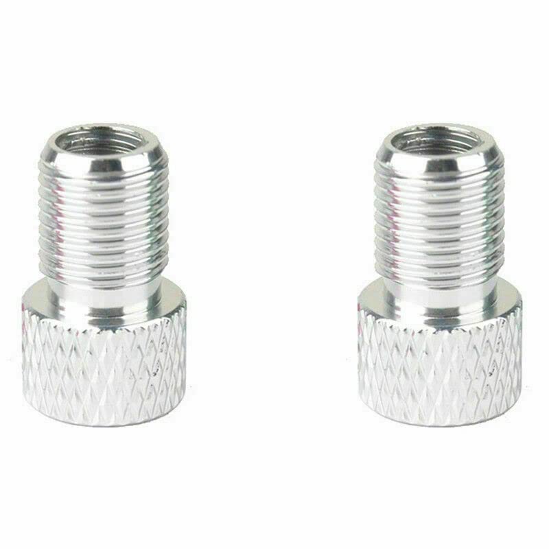2 Pack Presta to Schrader Valve Adapter - Bicycle Tire Valve Converter for Bike, Pump & Inflator - Perfect for Road Bikes, Mountain Bikes & Hybrid Bikes