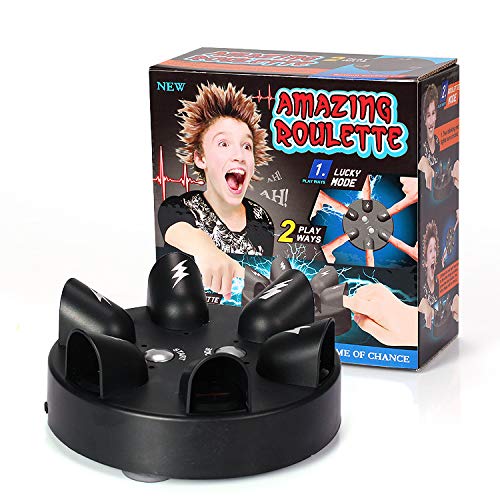XIAOHONG Electric Shock Finger Polygraph Game - Micro Shock Roulette Party Game for Adults, Lie Detector Test with Shocking Punishment - Fun Tabletop Game for Family Gatherings & Bar Parties (Great for Truth or Dare, Game Nights & Drinking Games)