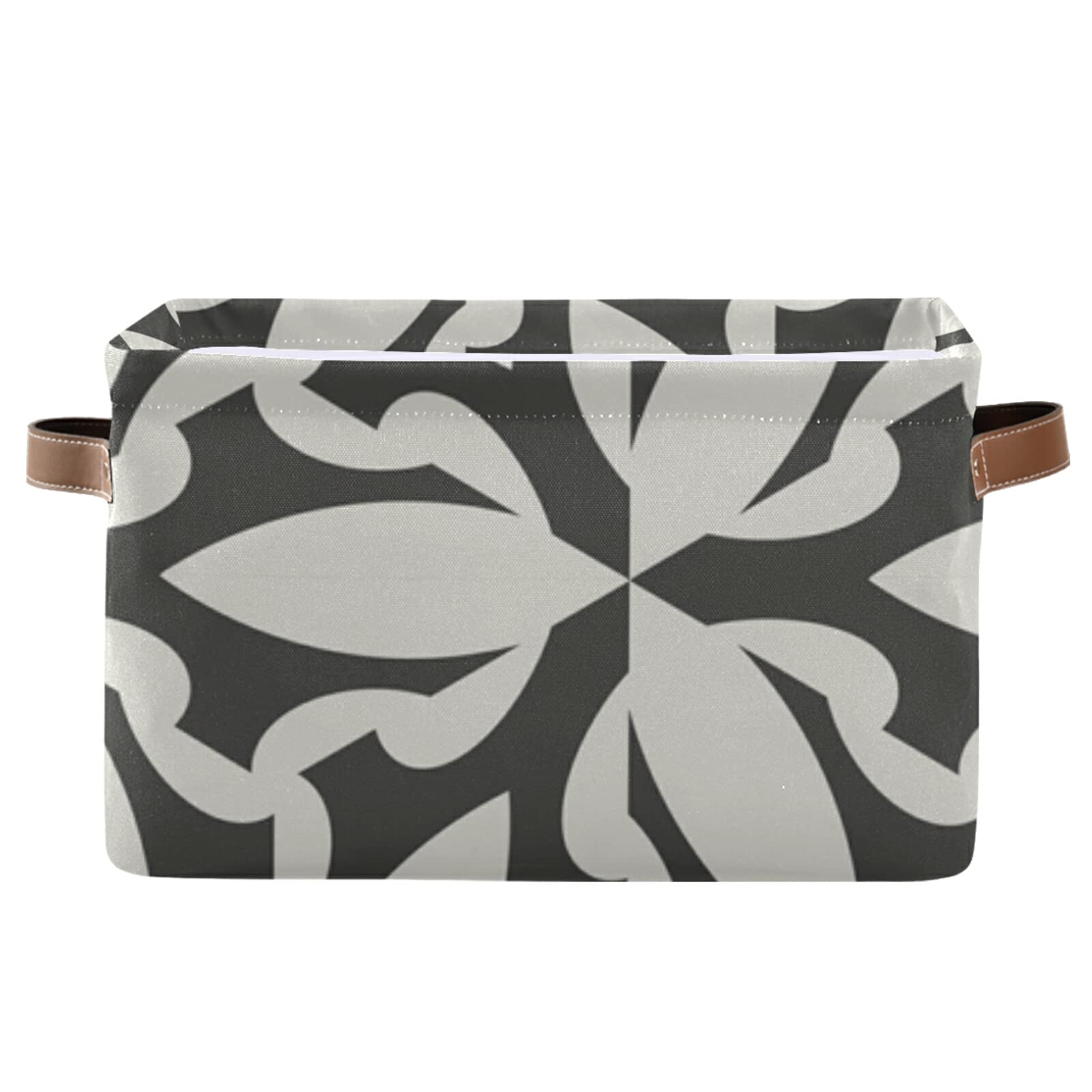 Abstract Pattern Collapsible Storage Bins - Foldable Canvas Organizer Box with Handles for Clothes, Toys, Books - Perfect for Bedroom, Closet & Nursery Organization (1 Pack)