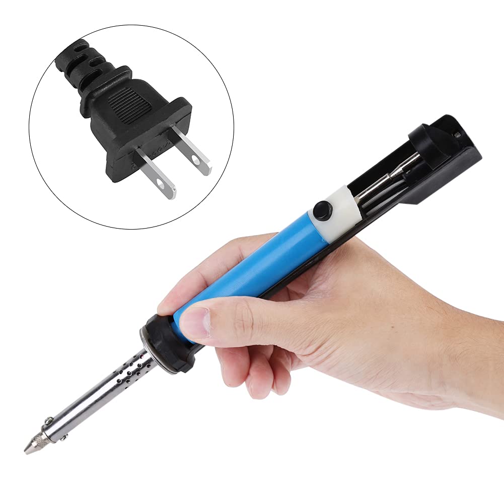 Fdit 30W 2-in-1 Electric Soldering Iron with Desoldering Pump, Welding Tool Kit for Electronics Repair - US Plug 110V - Perfect for DIY Projects, Circuit Board Fixing & Home Appliance Maintenance