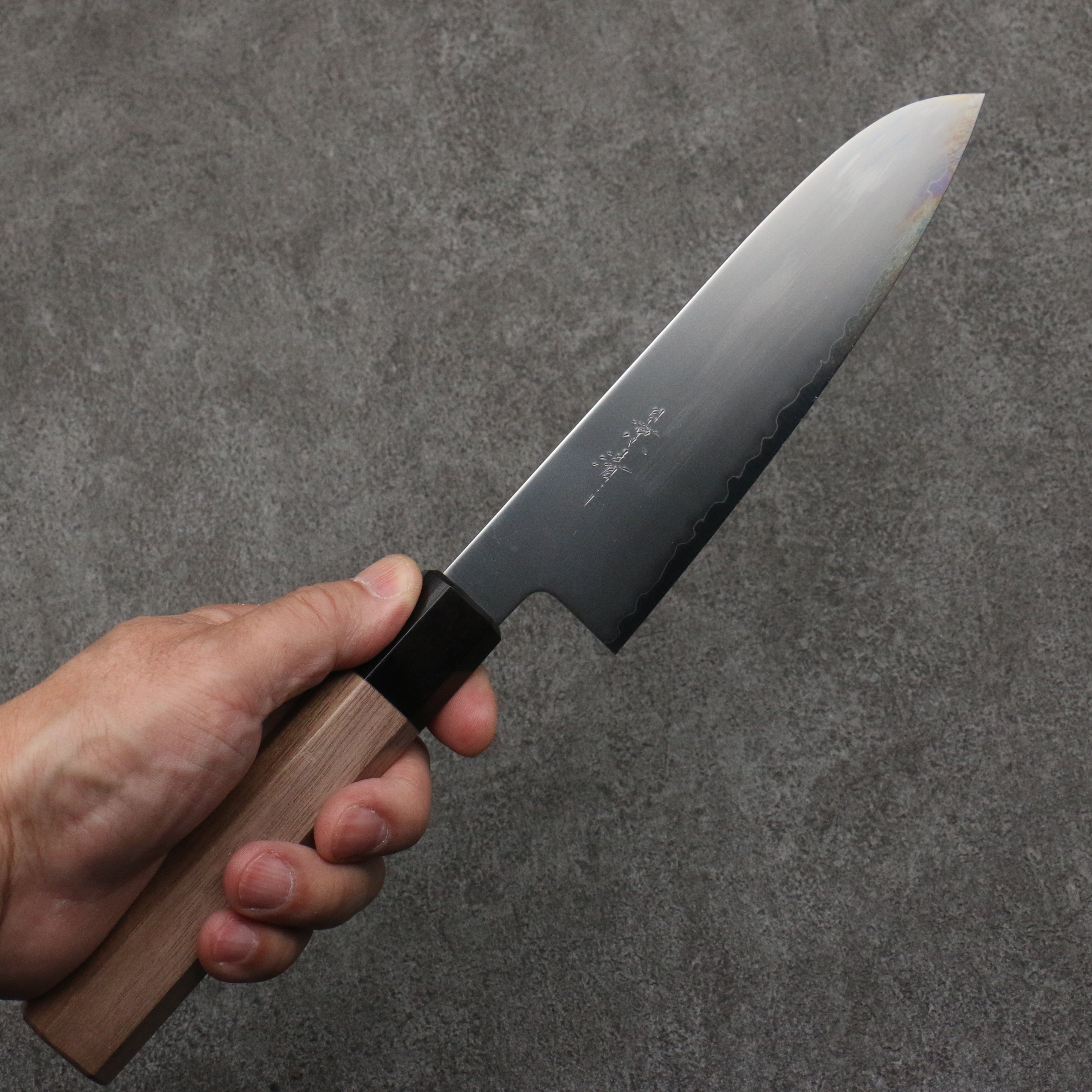 Premium Kagekiyo Chromax Steel Santoku Knife 180mm - Japanese Chef Knife with Walnut Handle for Slicing, Dicing, and Chopping Vegetables, Meat, and Fish - Perfect for Home Cooks and Professional Chefs