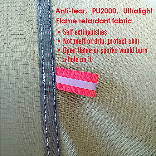 4 Person 5lb Lightweight Tipi Hot Tent with Stove Jack - 7'3